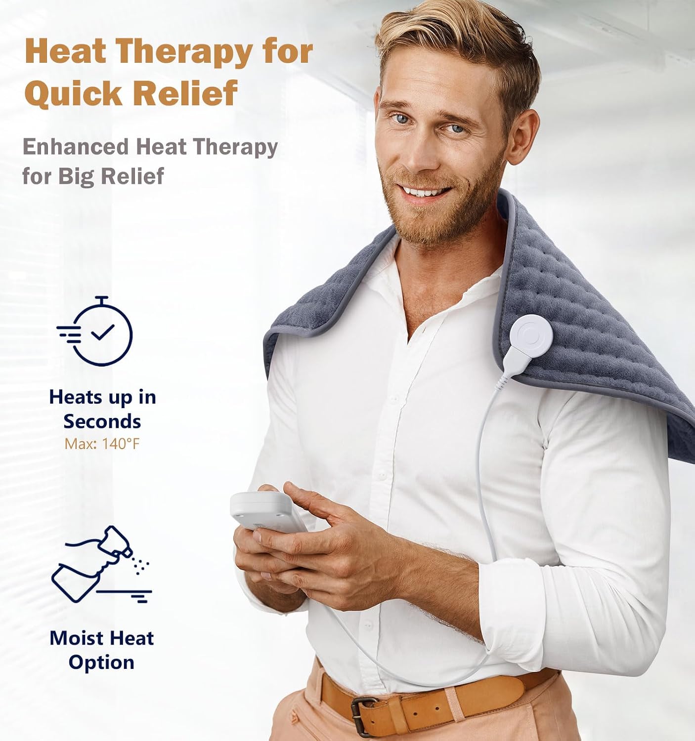 Detalle 2 de Christmas Gifts Heating Pad 6-Setting Heat Pad 🌡