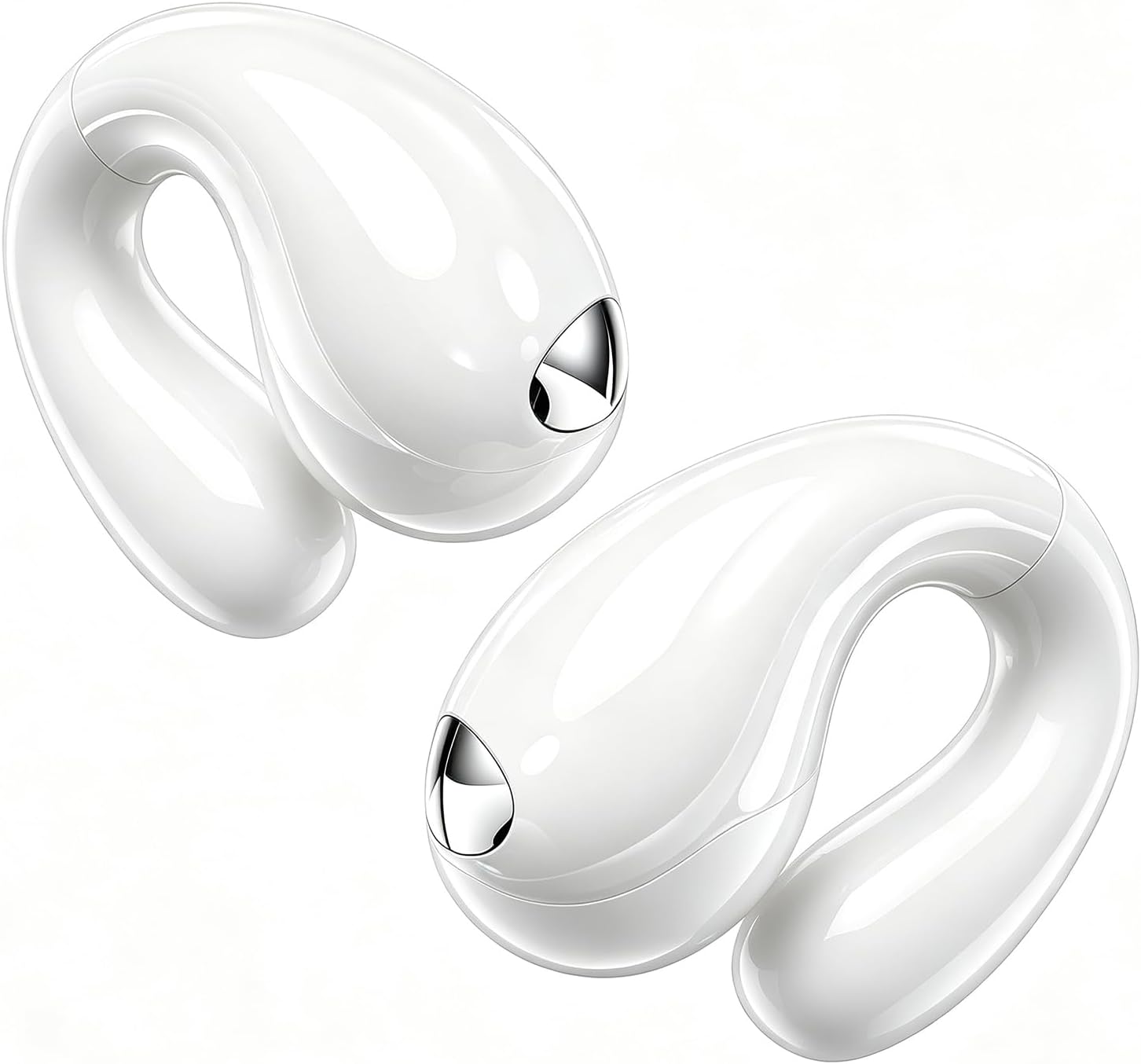 Detalle de Upgraded Ultra Open Ear Earbuds: Lightweight Clip-On Wireless Bone Conduction Headphones