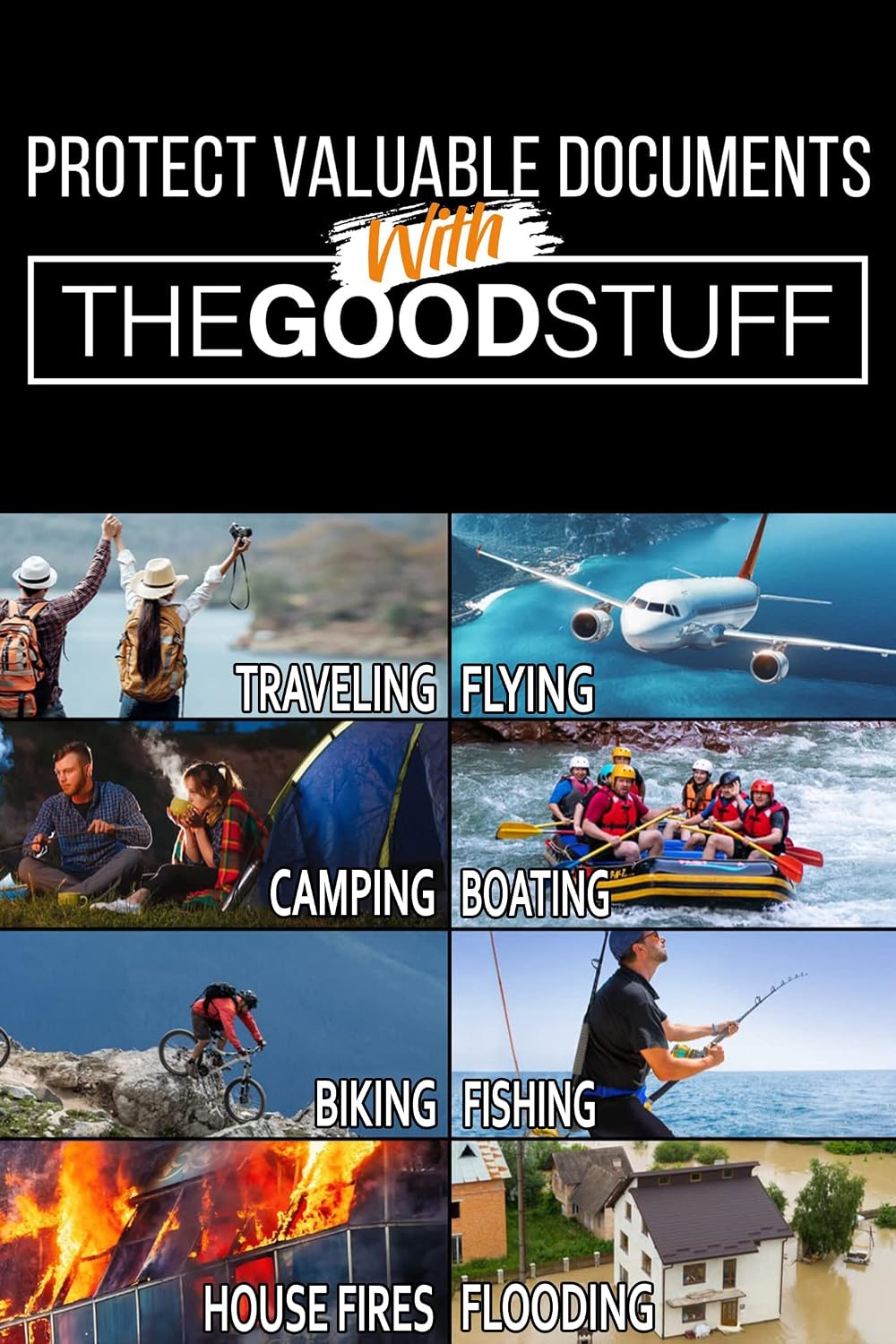 Thumbnail 4 de The Good Stuff TGS FIREBAG Fire-Resistant Document Bag, 15 x 11 in, 2000°F