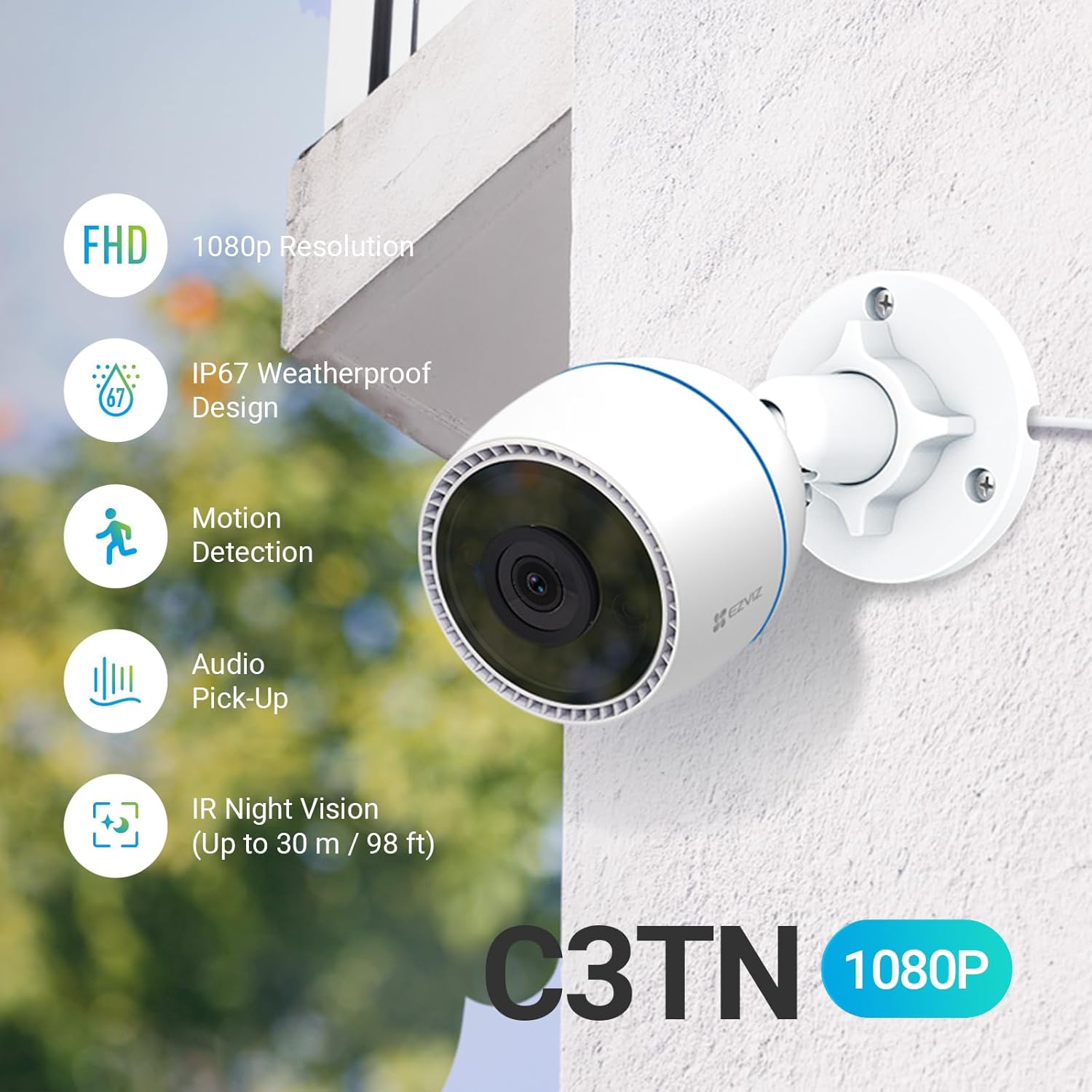 Detalle 2 de EZVIZ C3TN 1080P Outdoor Camera 30M Night Vision