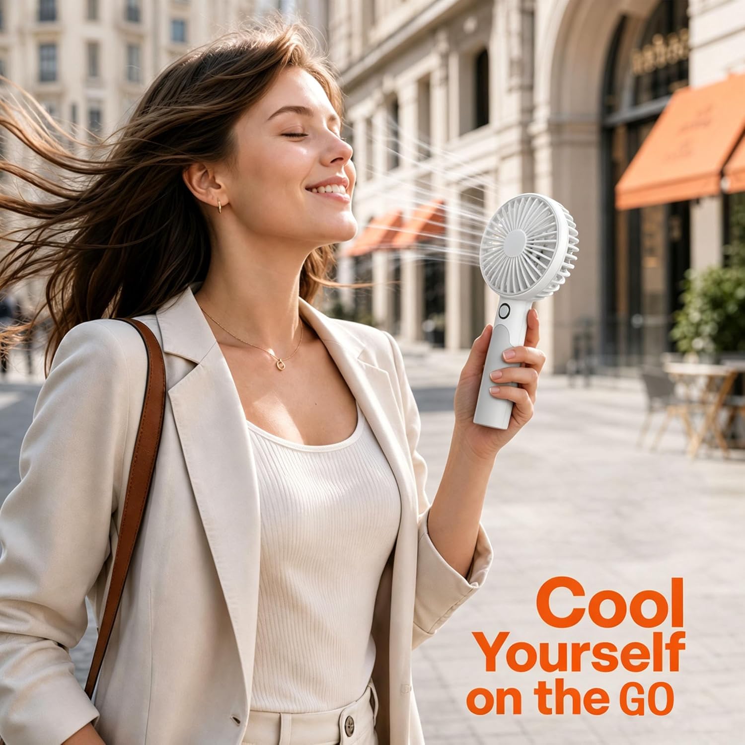 Thumbnail 6 de JYPS 2 in 1 Desktop & Handheld Fan with 6 Speeds – Portable USB Rechargeable Personal Cooler