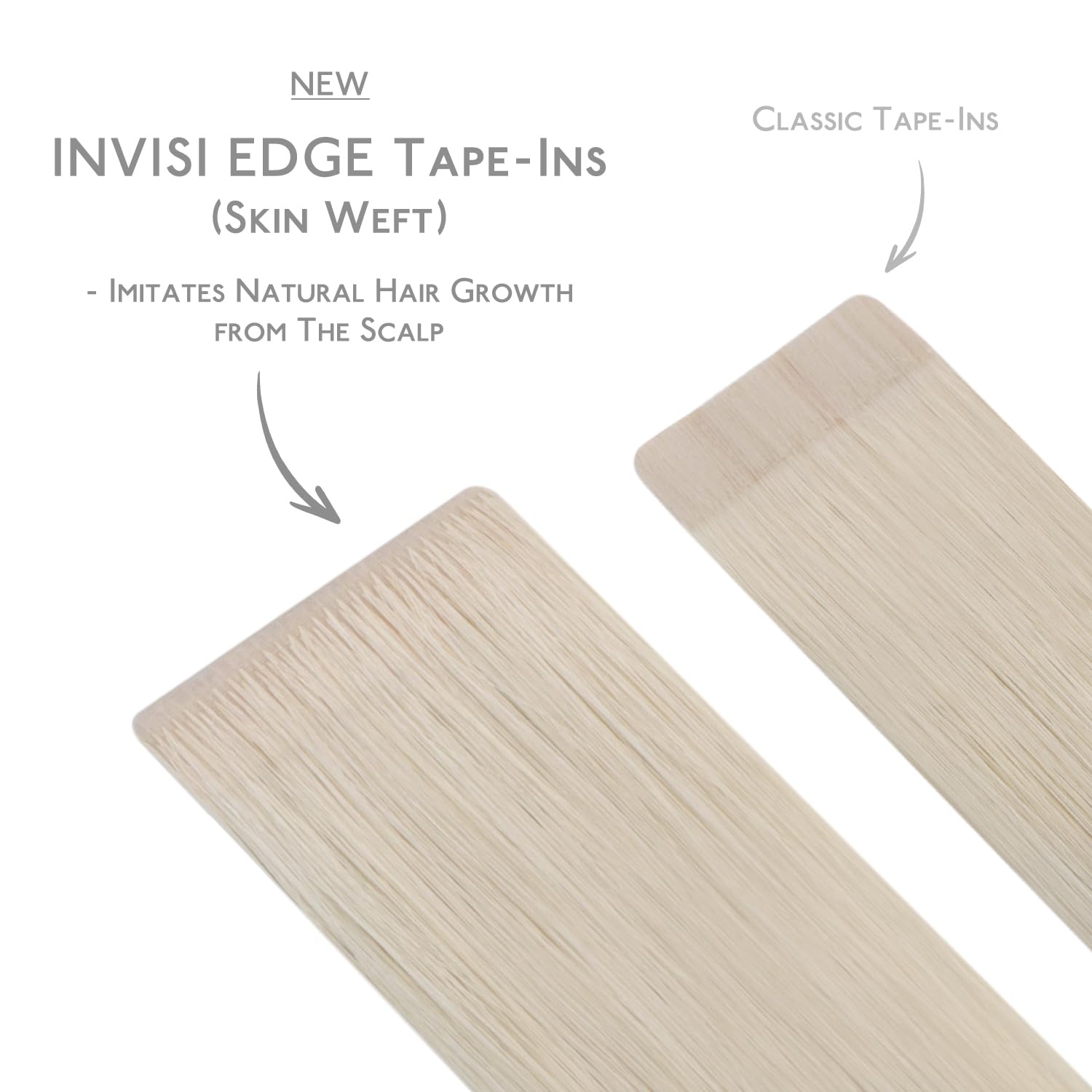 Thumbnail 1 de WENNALIFE Invisi Edge Tape-in Hair Extensions — 20 Inch, Platinum Blonde, 10 Pieces