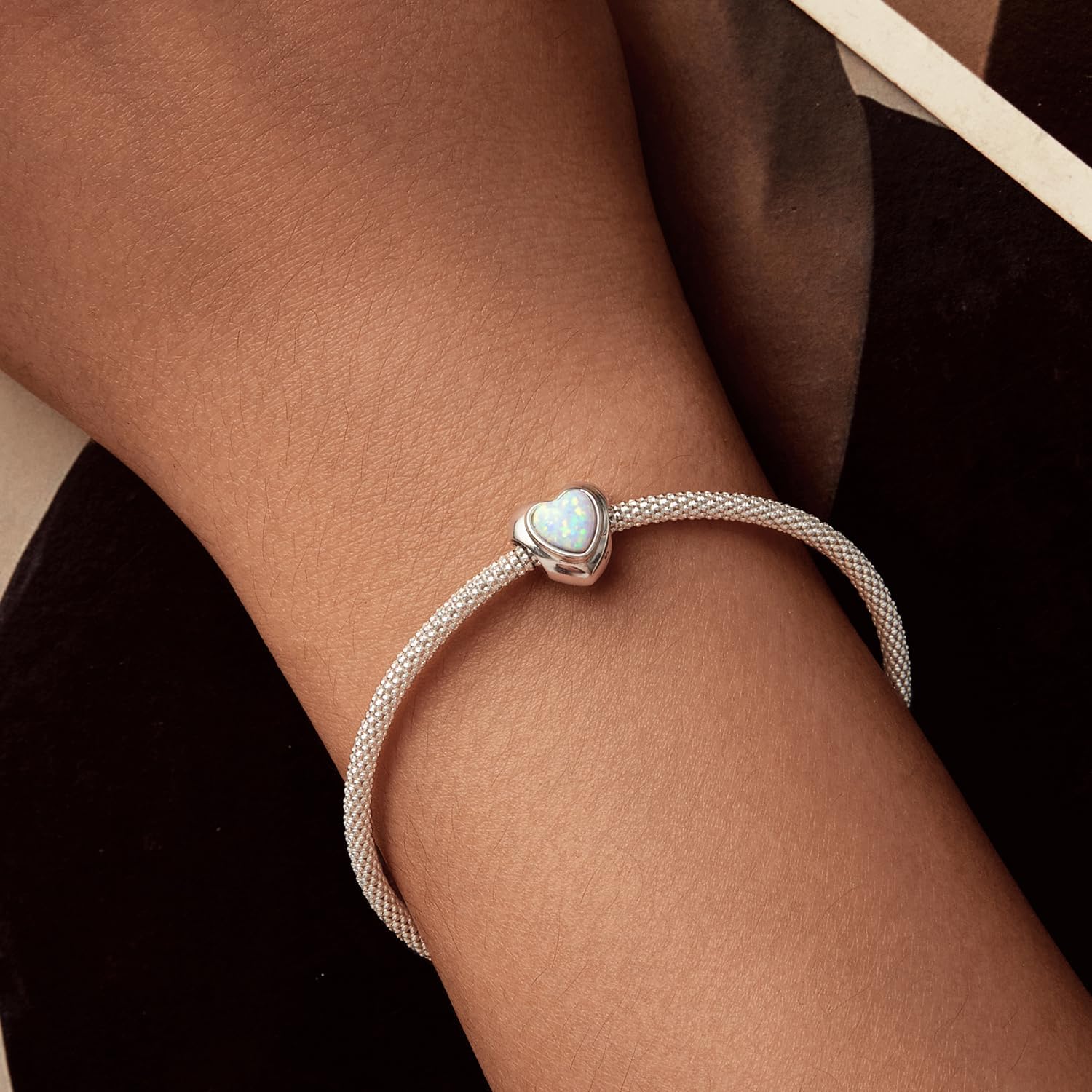 Detalle 2 de NINGAN I Love You Herz Charm 925 Silber đź’Ť