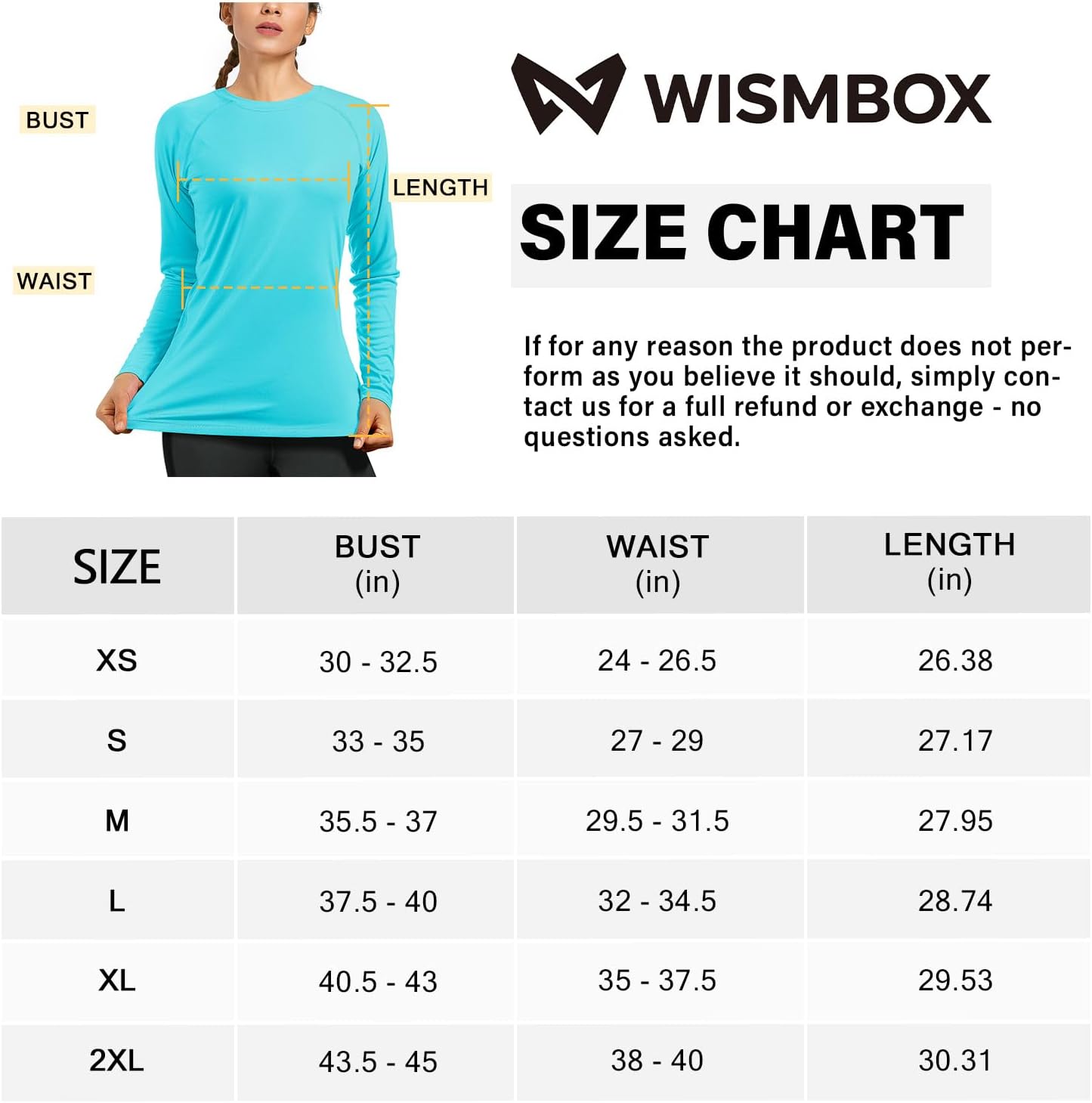 Thumbnail 6 de WISMBOX women’s long sleeve rash vest with UPF 50+ quick-dry UV protection