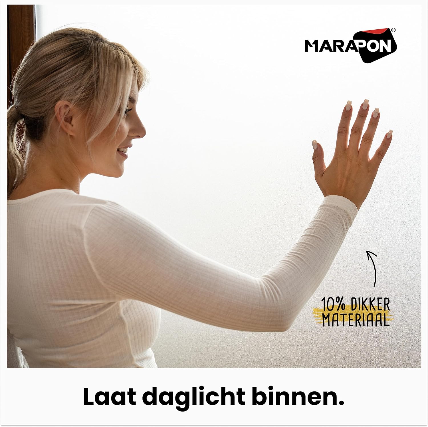 Detalle de MARAPON MFF9020 raamfolie 90 x 200 cm, mat en statisch hechtend
