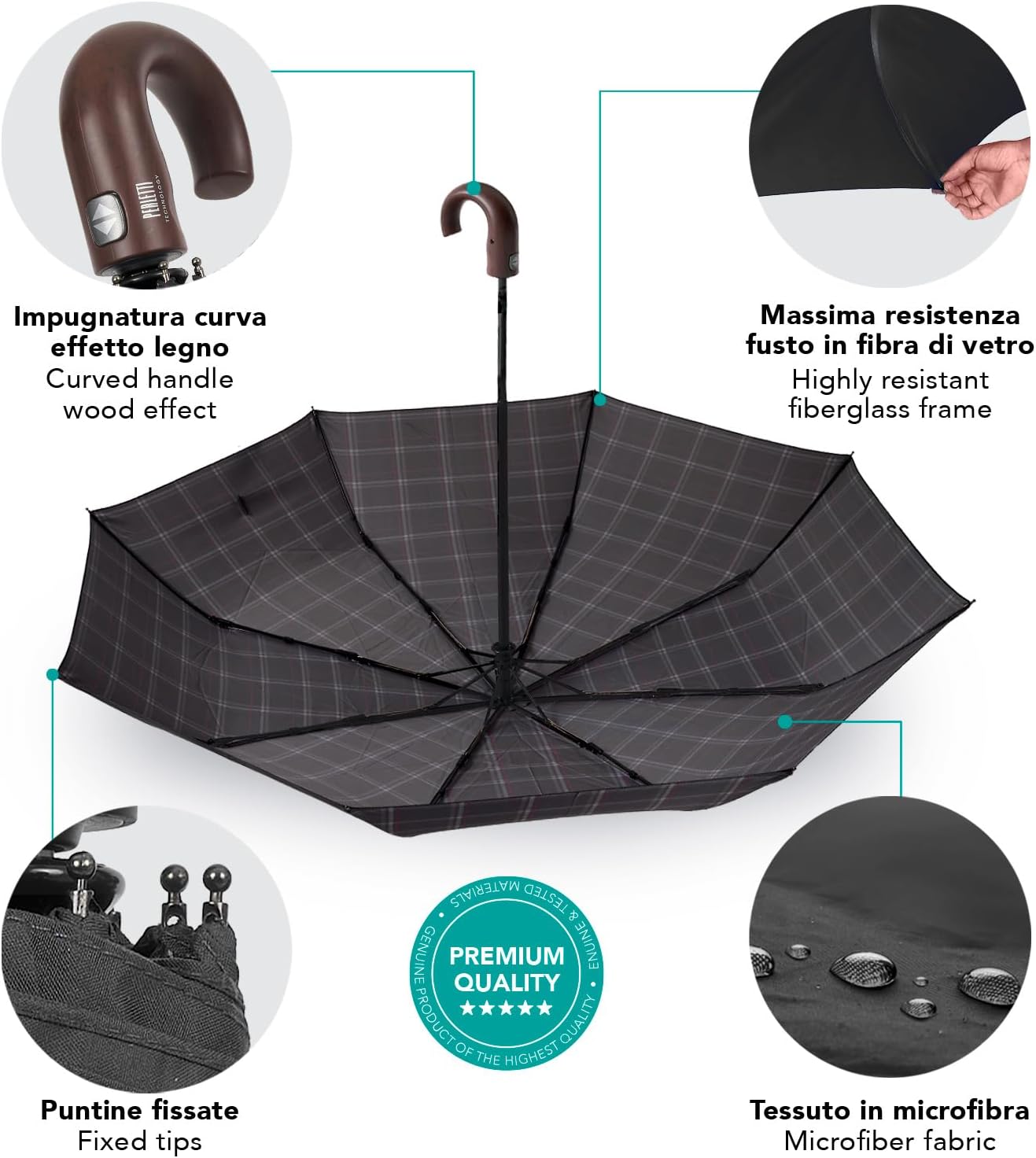 Thumbnail 4 de PERLETTI Ombrello pieghevole 104 cm ☂