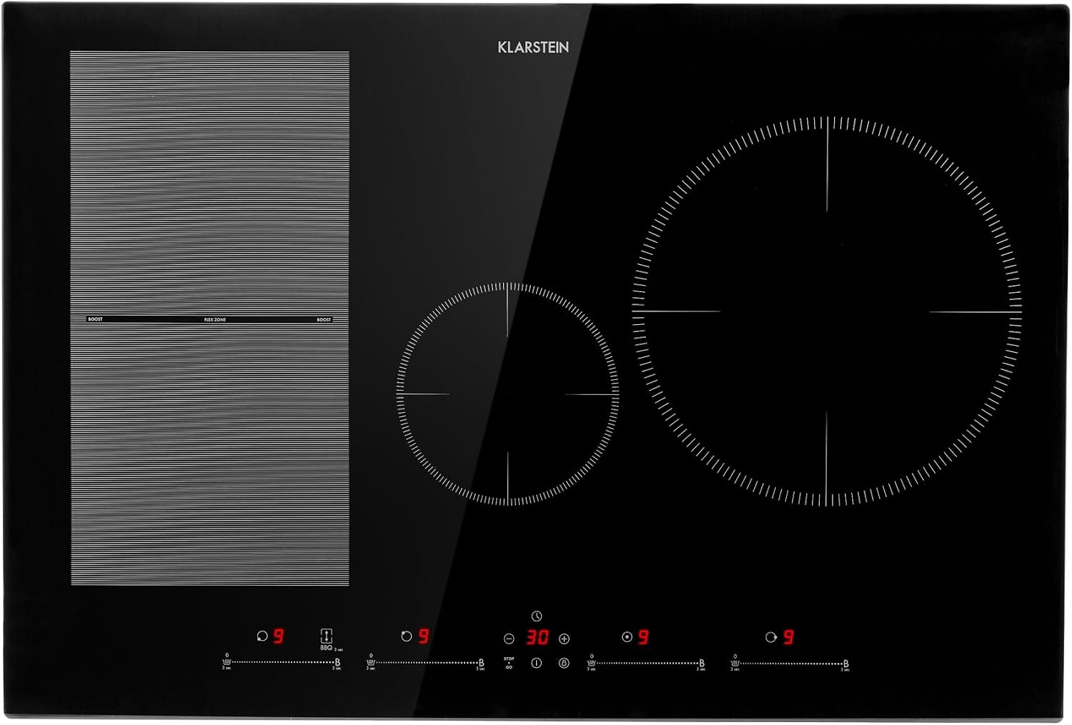 Detalle de Klarstein CP4-90400-kdcc Delicatessa induktionshäll med fyra zoner