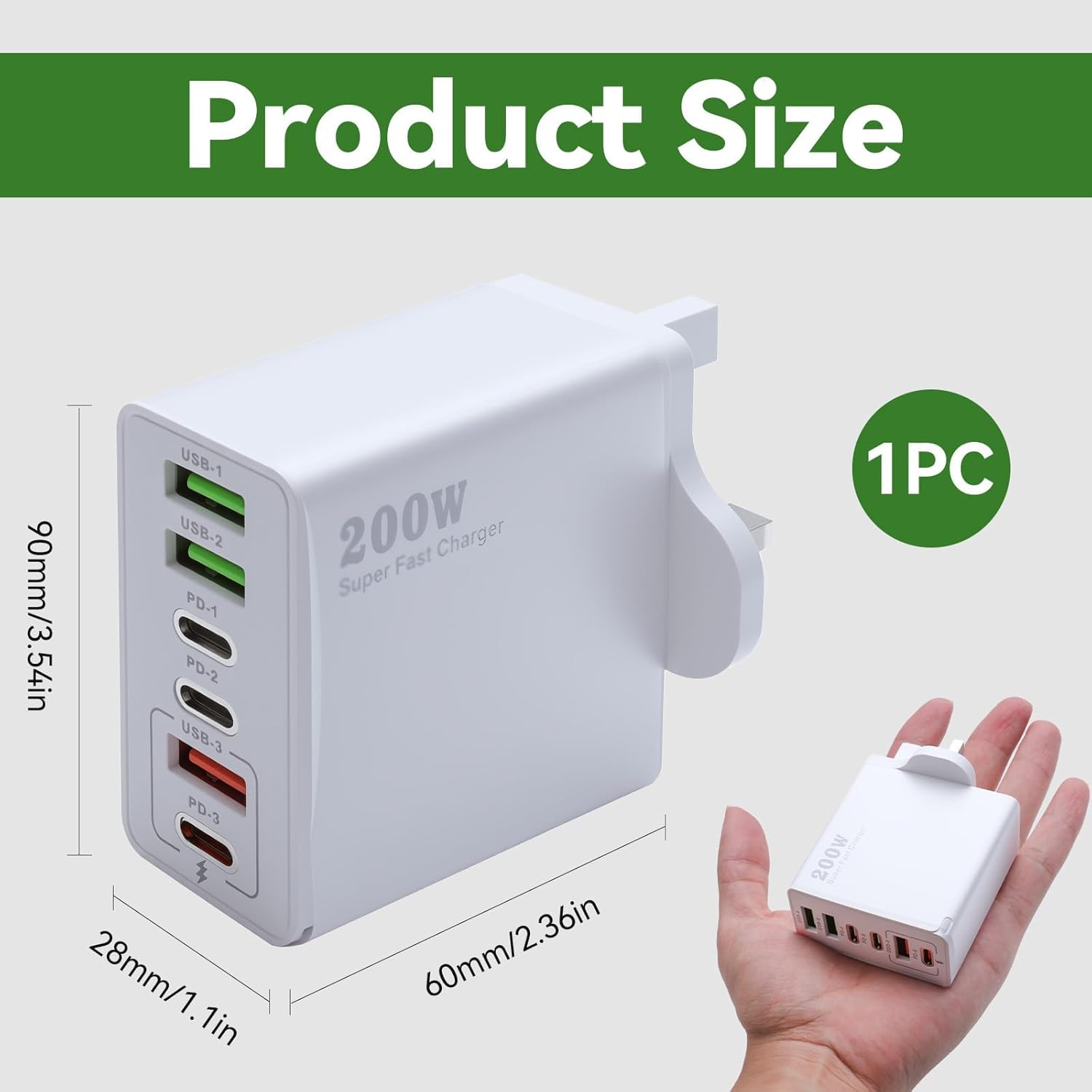 Thumbnail 4 de 200W USB C Charging Station with 6 Ports