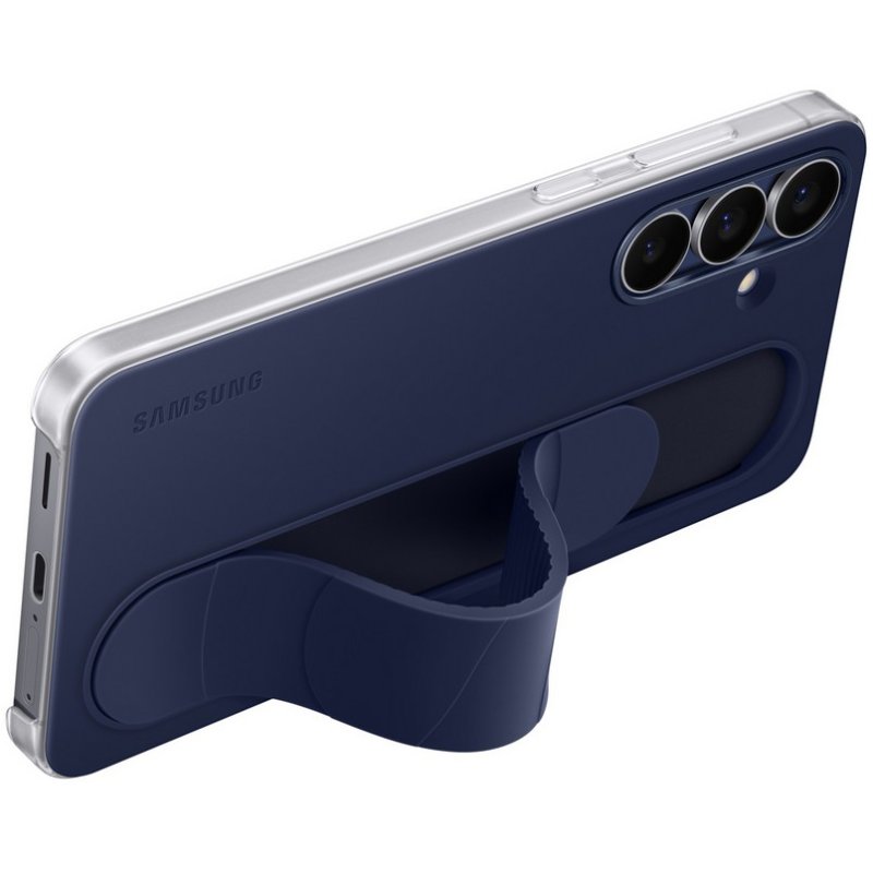 Detalle de Samsung Standing Grip Funda con Soporte Azul Oscuro para Galaxy S25 FE