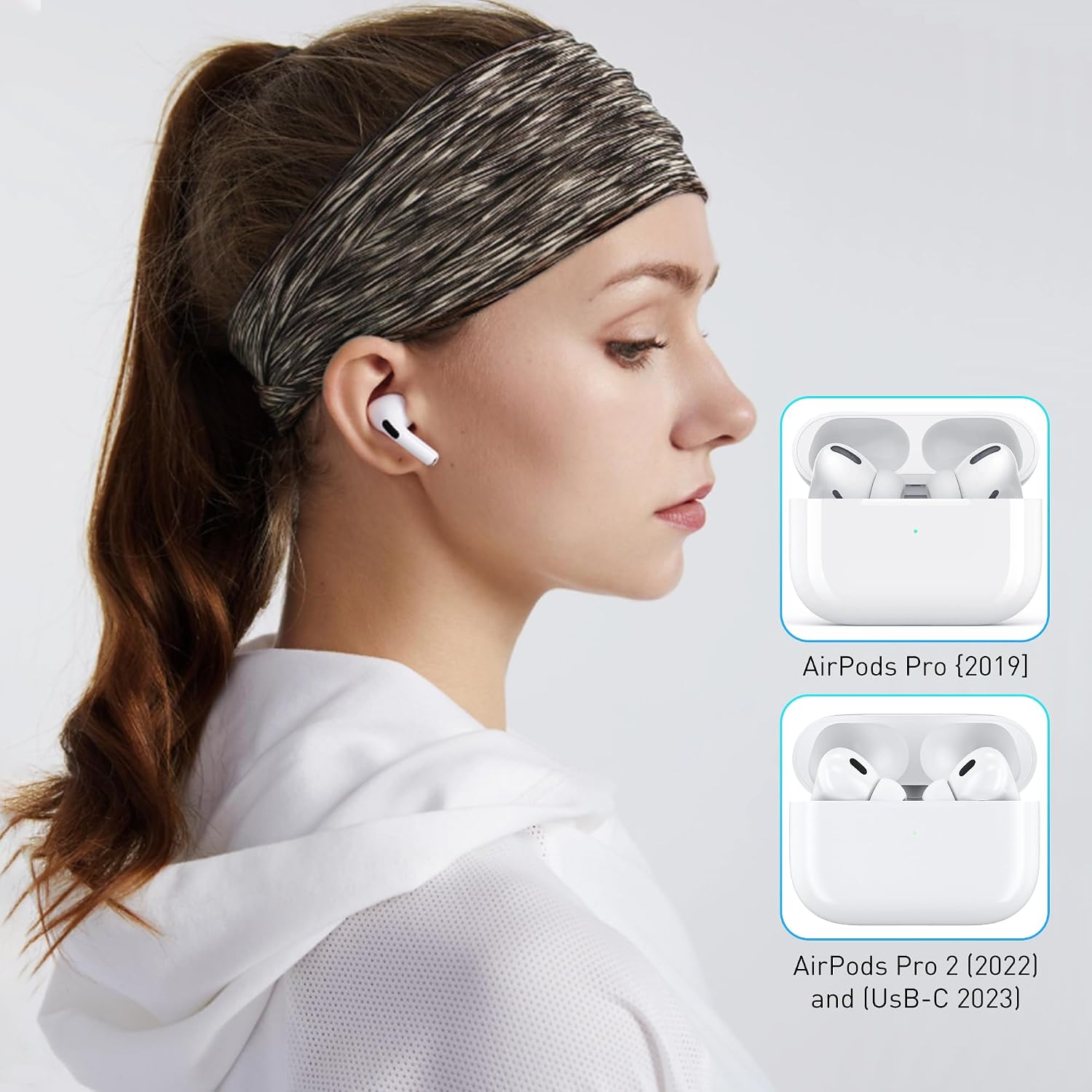 Detalle 2 de YISH Y922W-EU-DI ersättningsproppar för AirPods Pro och Pro 2, silikon i fyra storlekar