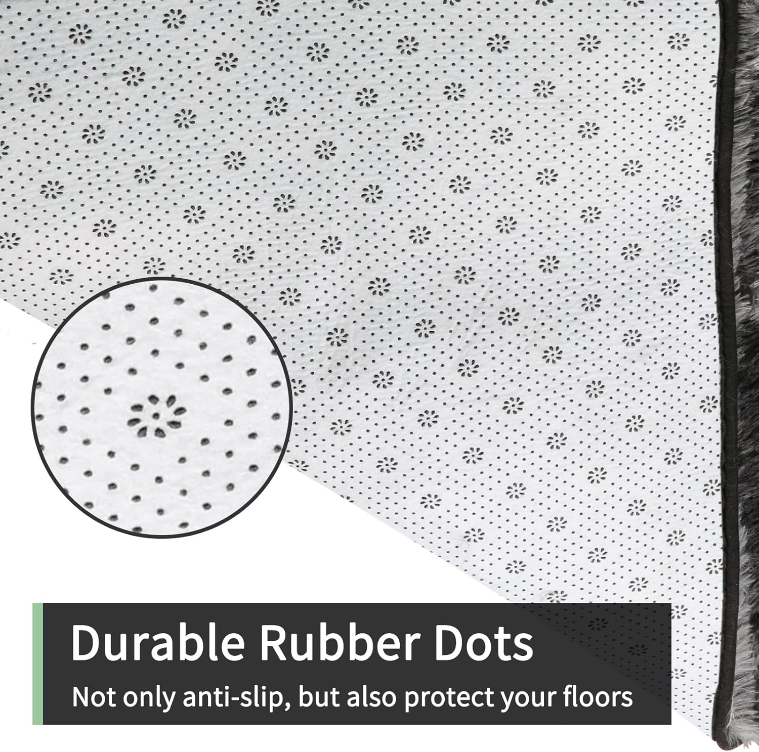 Thumbnail 6 de Sour Lemon Rugs Living Room 120x160cm in Grey – Fluffy, Washable and Non-Slip