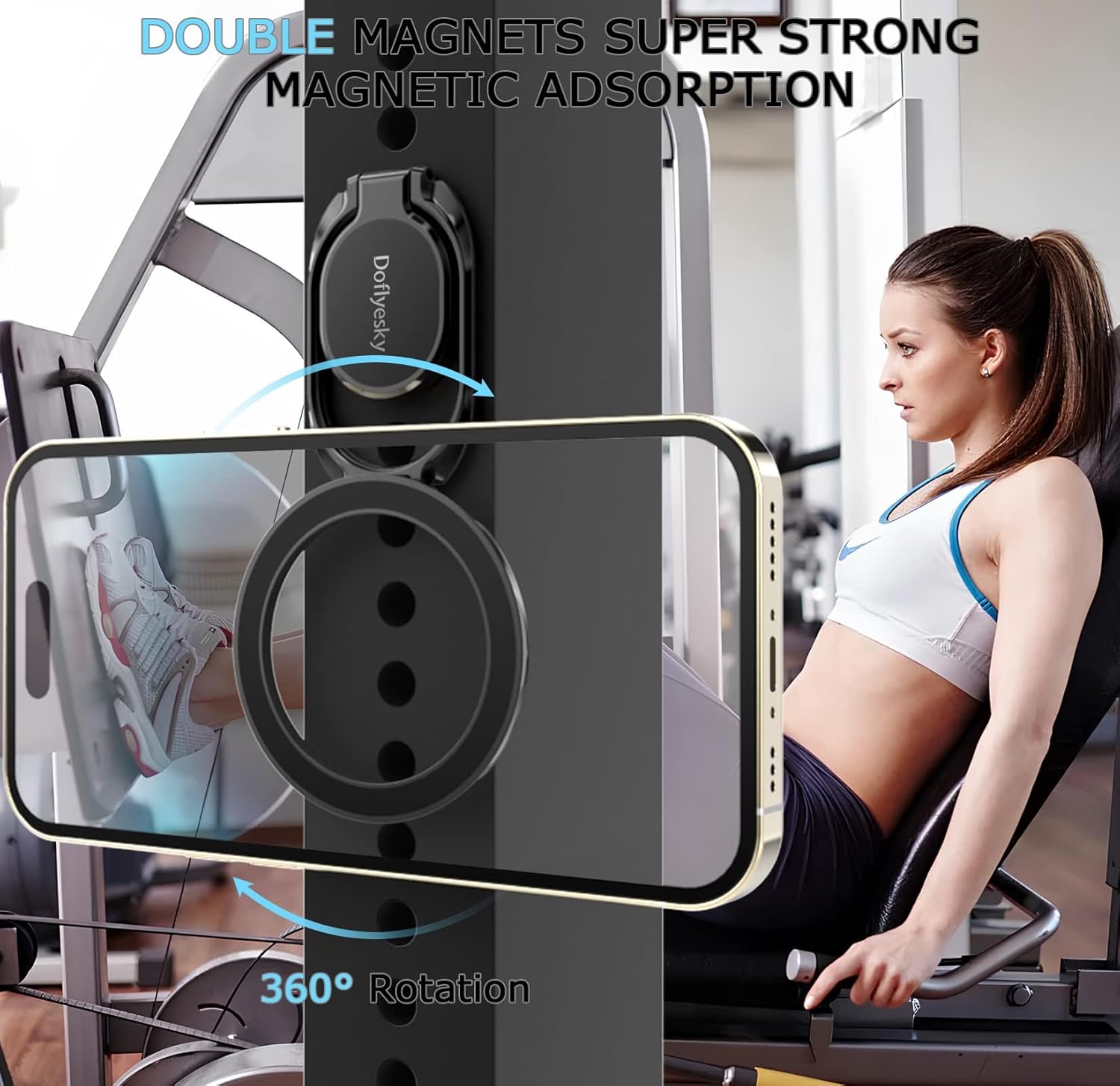 Detalle de Doflyesky Magnetic Phone Ring Holder 4.5 lb