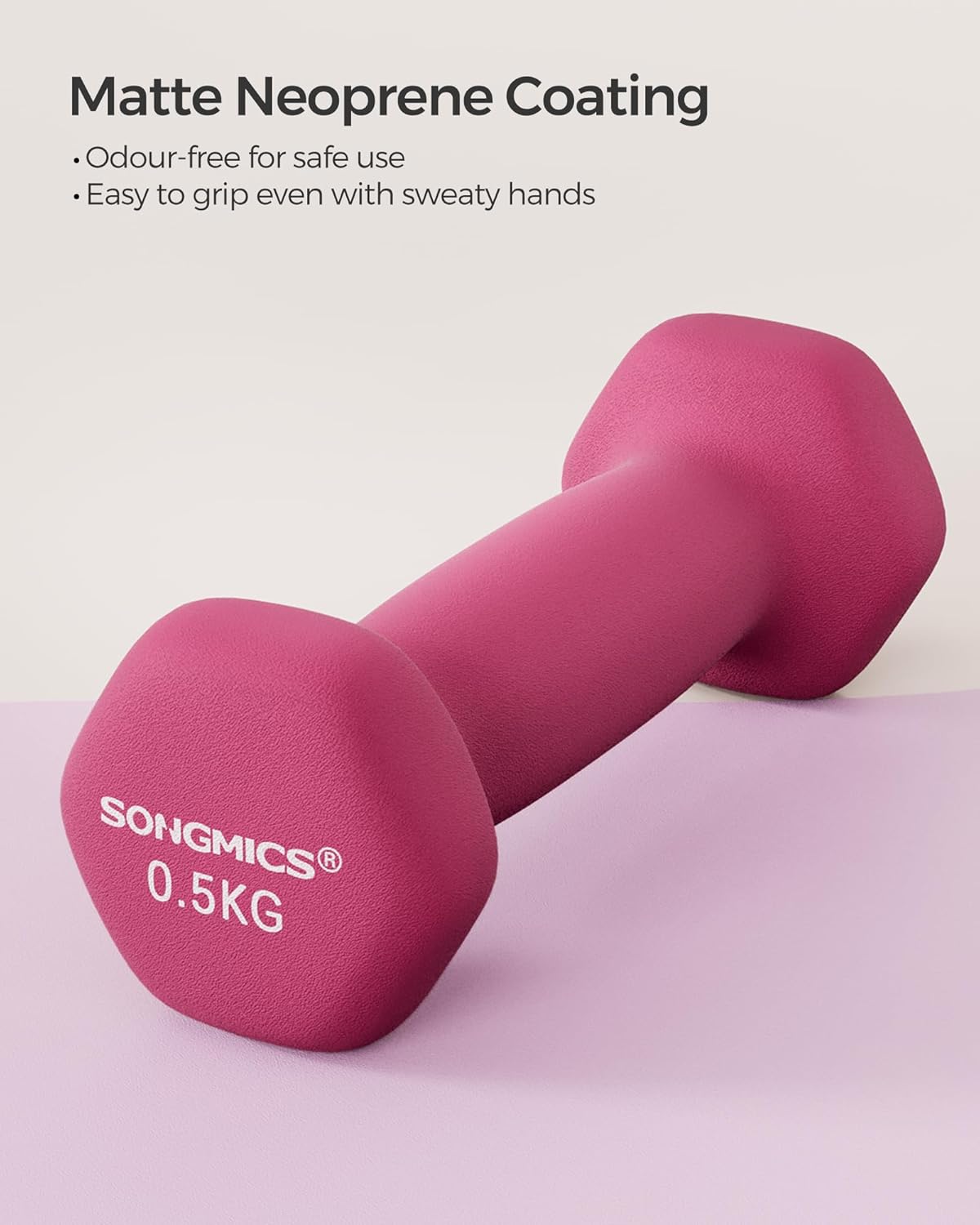 Thumbnail 1 de SONGMICS dumbbells set of 2 (hexagon neoprene-coated) for home strength and fitness workouts