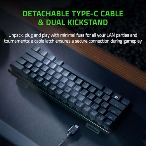 Detalle 2 de Razer Huntsman Mini (Red Switch) – Kompakte 60% Gaming-Tastatur im QWERTZ DE-Layout
