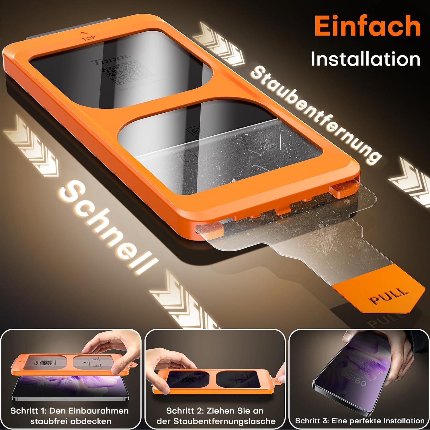 Detalle de TOCOL Sichtschutzpanzerfolie für Galaxy S26 6,3 Zoll – 2er-Pack
