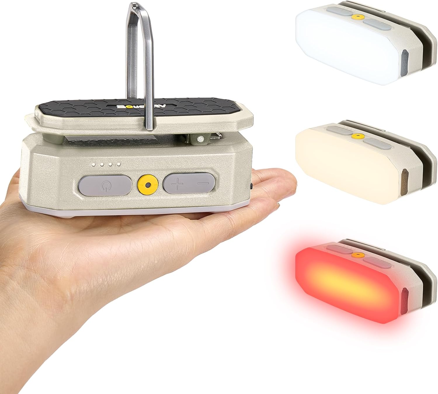 Detalle de BougeRV Lampada da campeggio con sensore – 380 lm, IP65, 3200 mAh