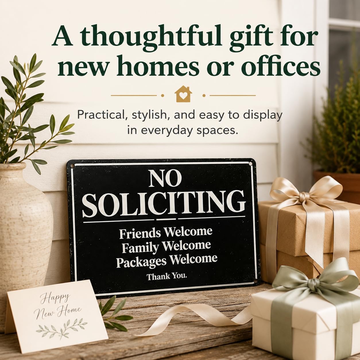 Thumbnail 5 de No Soliciting Door Sign, 8 x 12 Inch