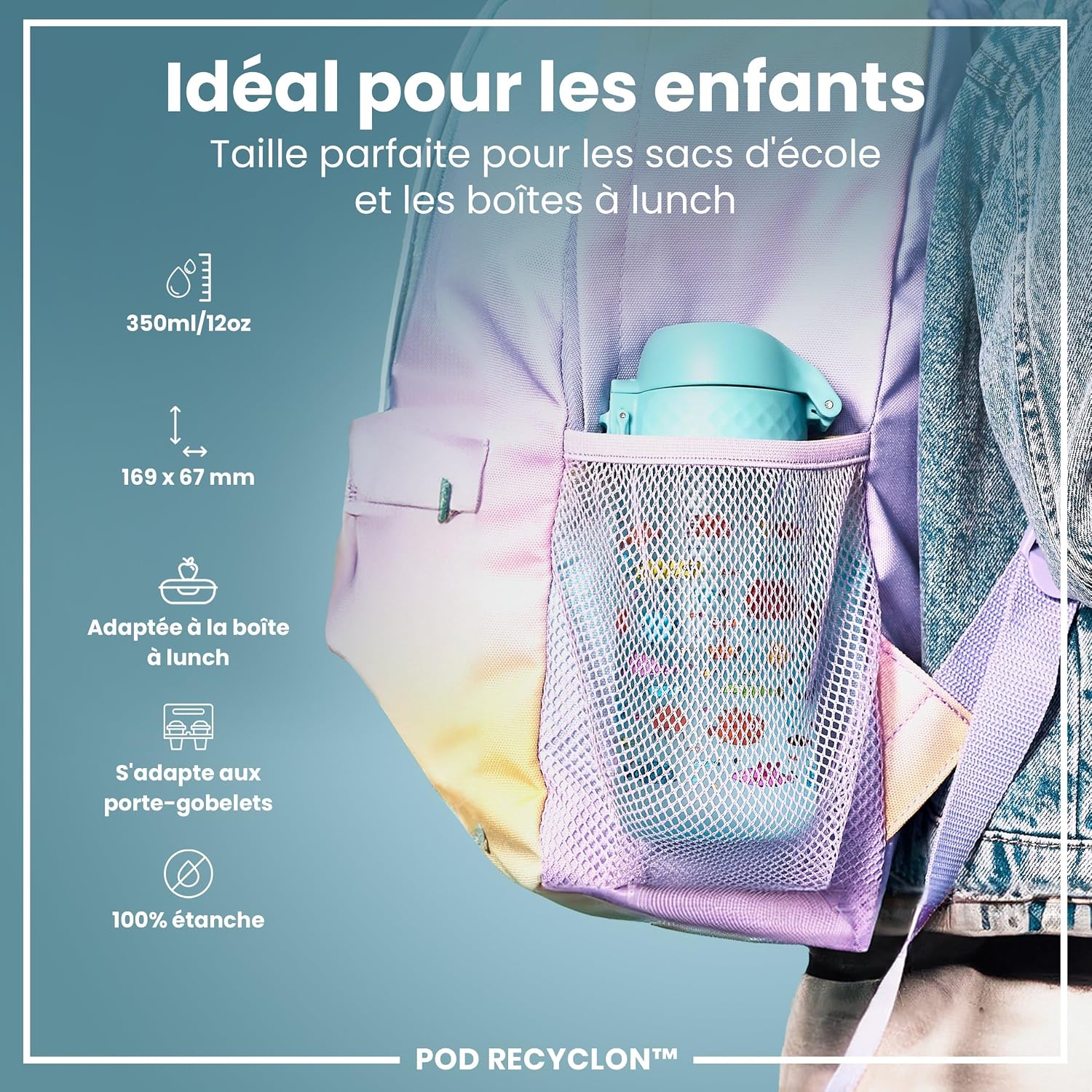 Detalle 2 de Ion8 Gourde anti-fuite pour enfants 🥤