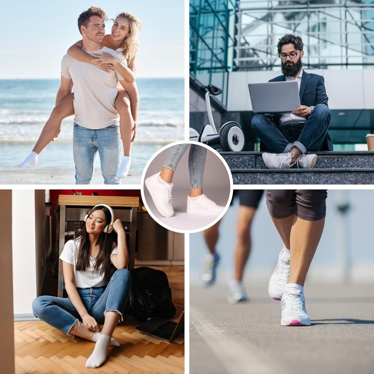 Detalle 2 de Sneaker Socken 10 Paar Kurze Baumwolle