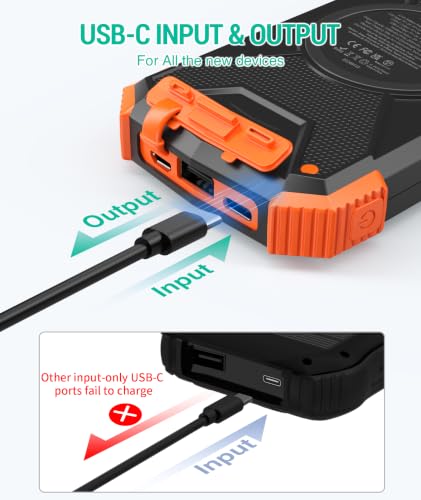 Thumbnail 3 de BLAVOR 10,000mAh Solar Power Bank with 20W USB-C Fast Charging and Dual Flashlights