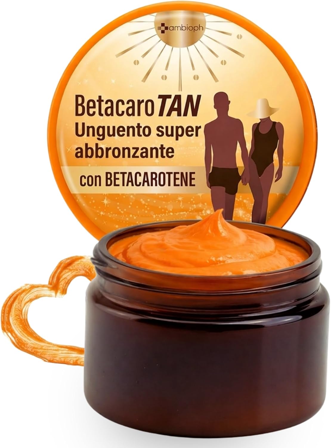 Detalle de CREMA ABBRONZANTE CORPO Accelleratore con Betacarotene, Olio di Ricino e Mandorle Dolci – Ambioph