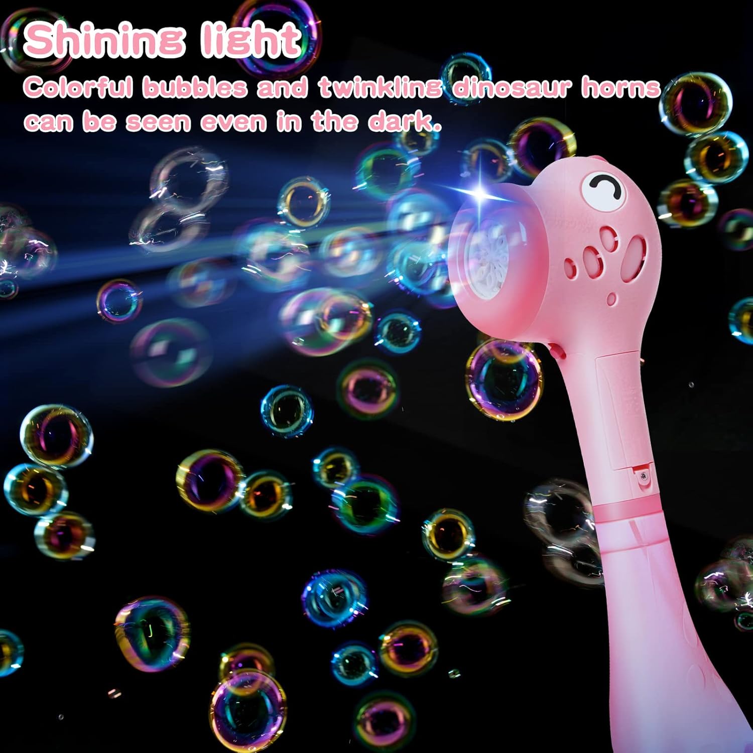 Thumbnail 4 de P PANACARE Panacare elektrische Seifenblasenmaschine mit Dinosaurier Bubble Stick – 8 Düsen, 4000+ Seifenblasen/Min & 360 ml Lösung