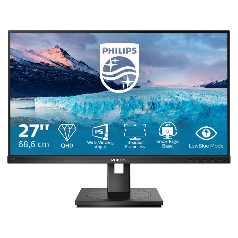 Detalle de Philips 275S1AE/00: monitor 27" IPS QHD 75 Hz para productividad con visión amplia