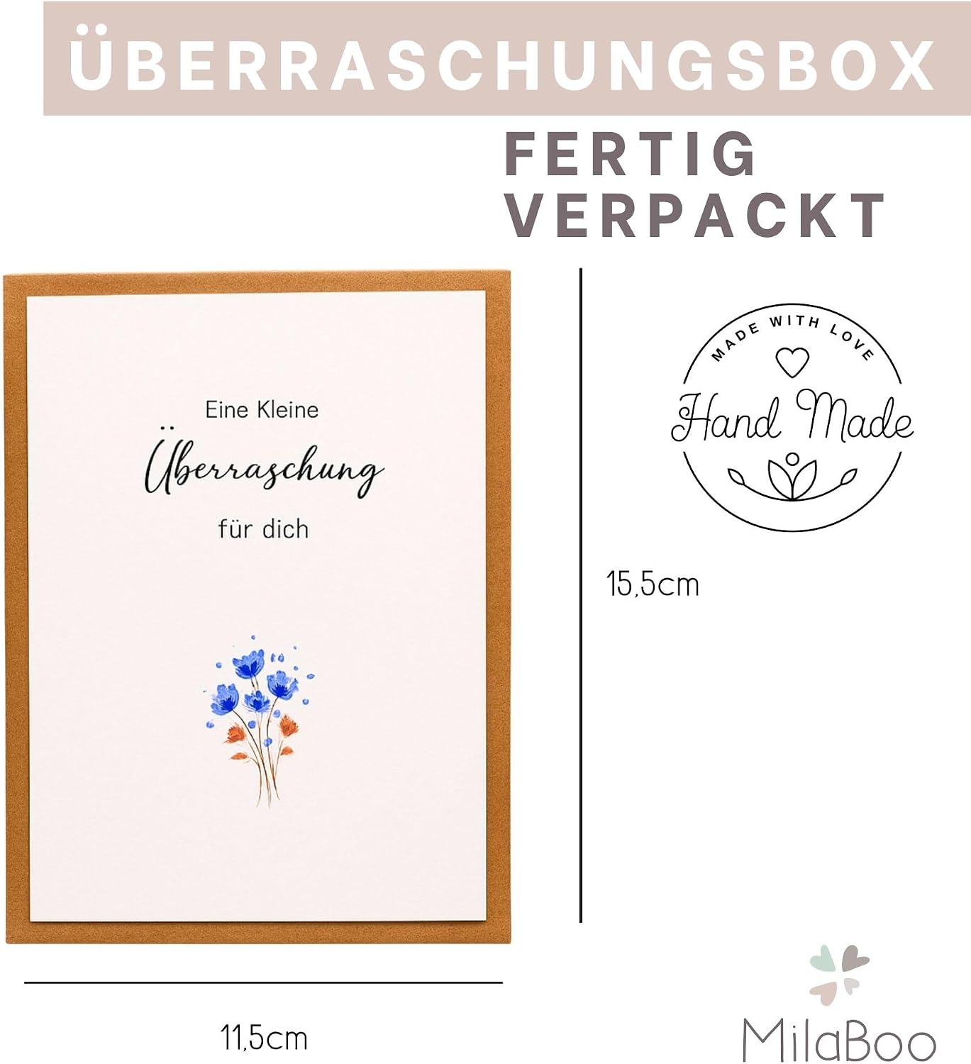 Thumbnail 1 de Milaboo Pregnancy Announcement Gift Box for Grandpa, A5 Floral Design