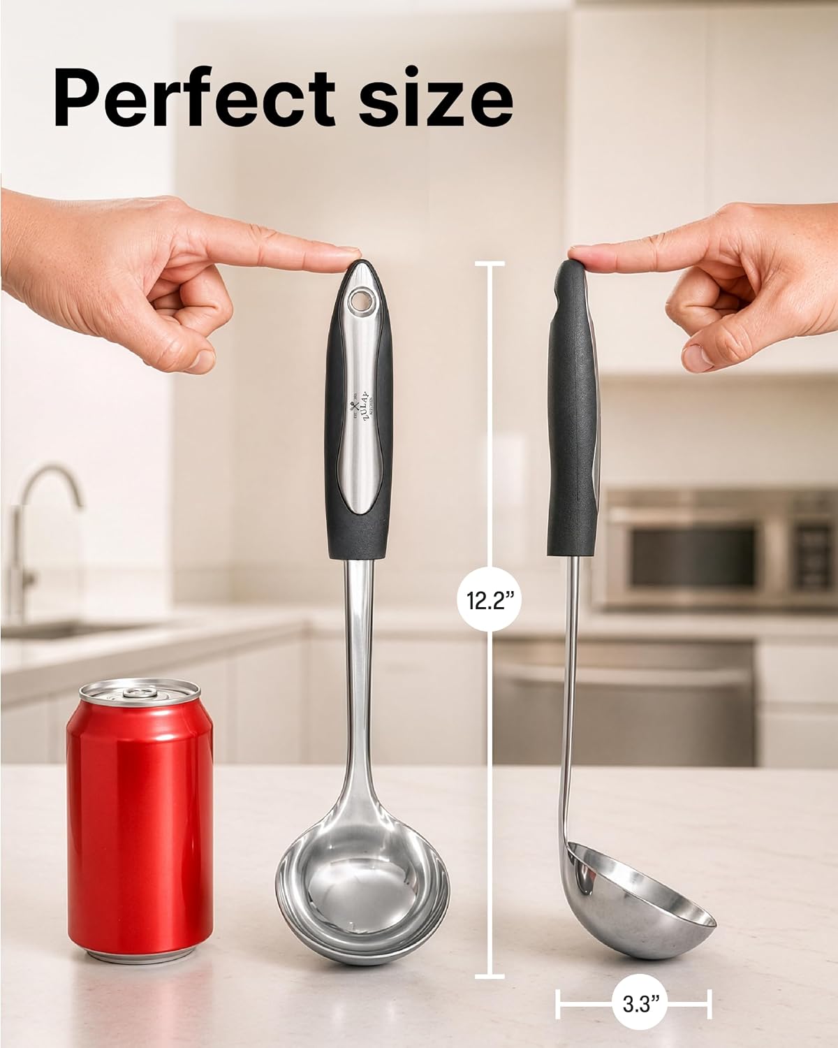 Detalle 2 de Zulay Kitchen Soup Ladle, Stainless Steel