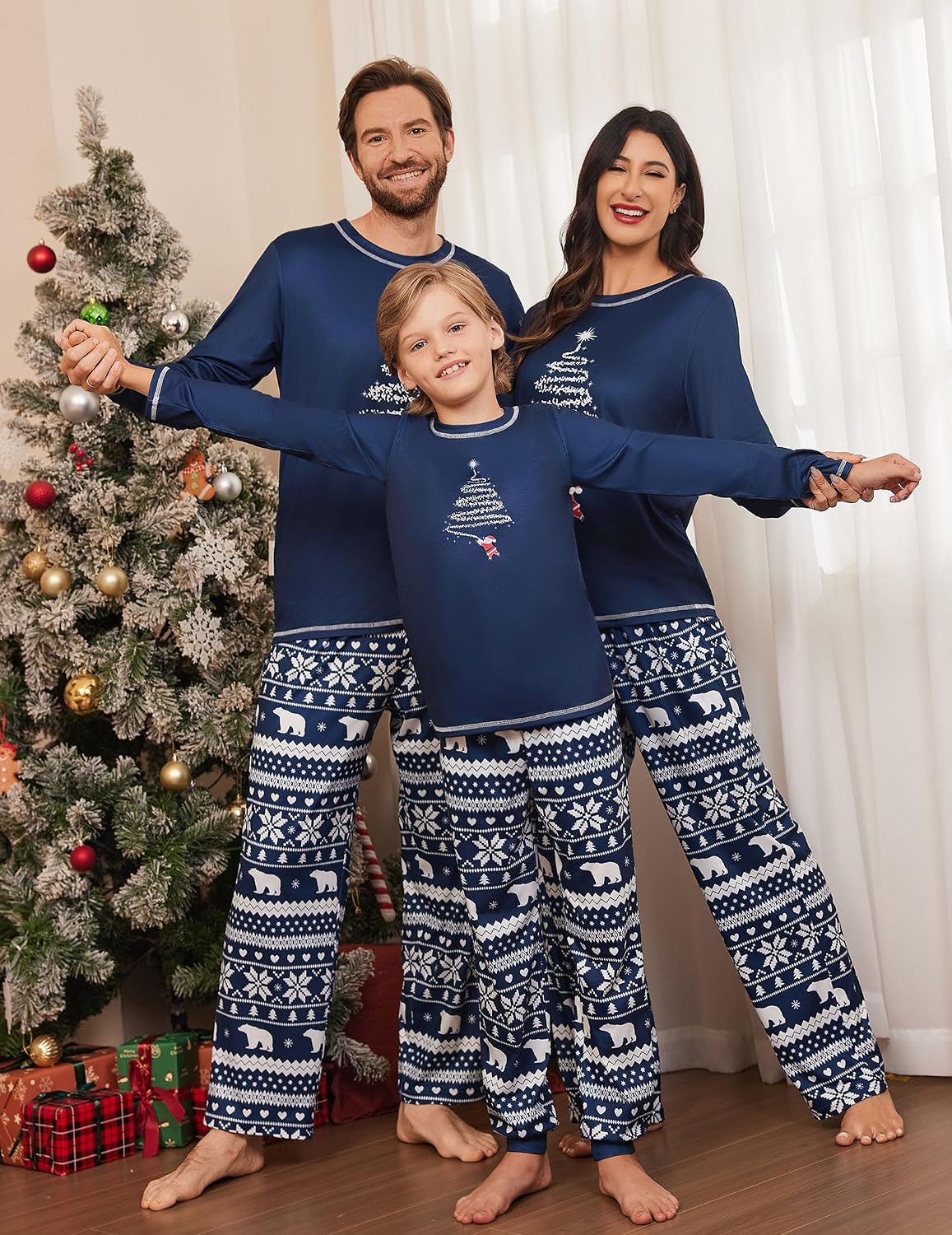 Detalle 2 de Ekouaer Family Matching Pajamas, Two-Piece