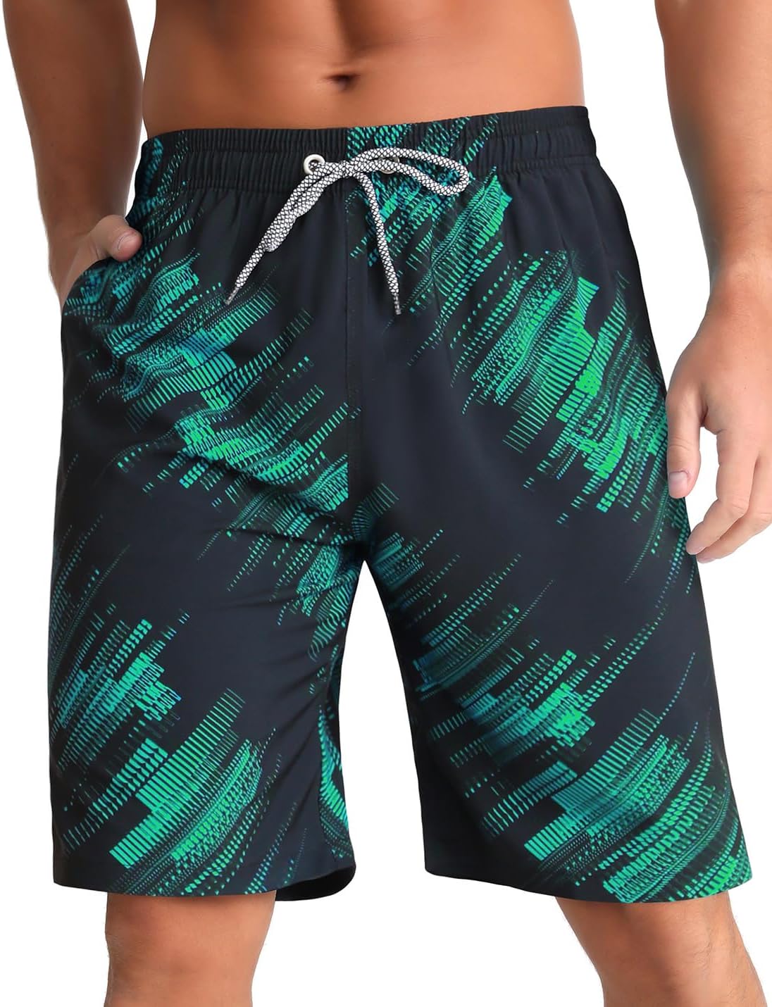 Detalle de iCKER Swimming Shorts Men: Quick-Dry Beach Trunks with Mesh Lining
