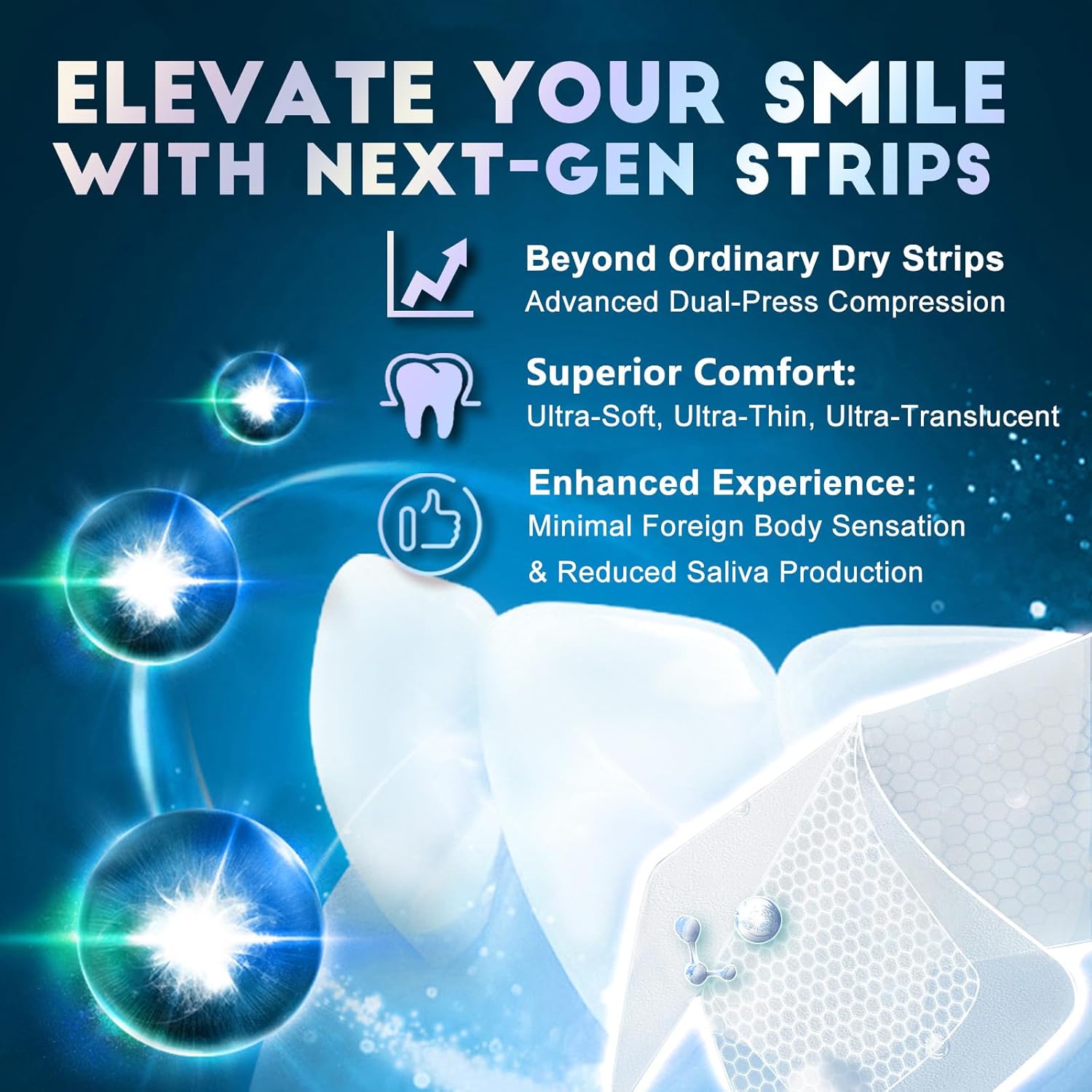Detalle de Luiable Teeth Whitening Strips – Enamel-Safe, 14 Treatments (28 Strips) for a Brighter Smile