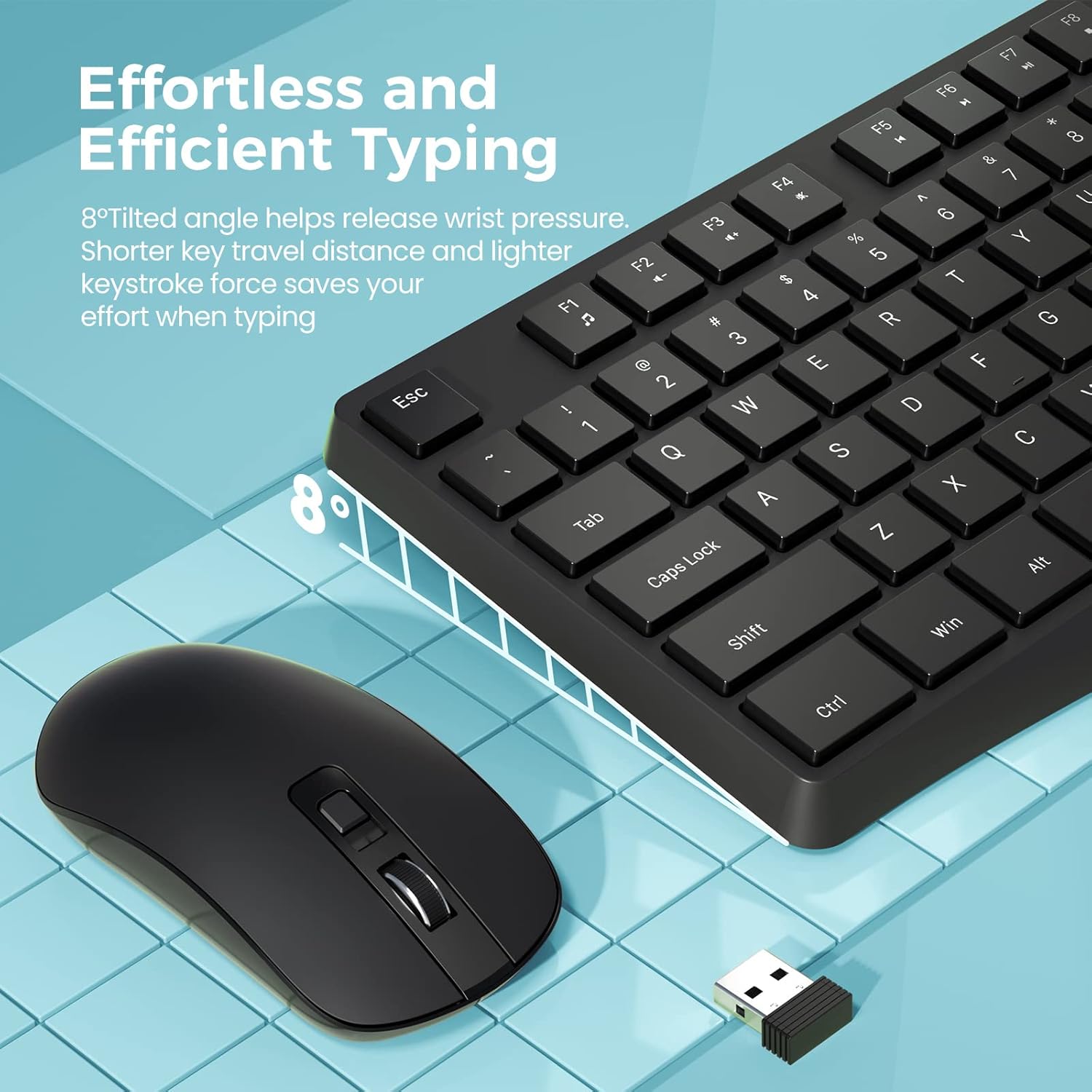 Thumbnail 1 de Lovaky Wireless Keyboard Mouse Combo 🖱