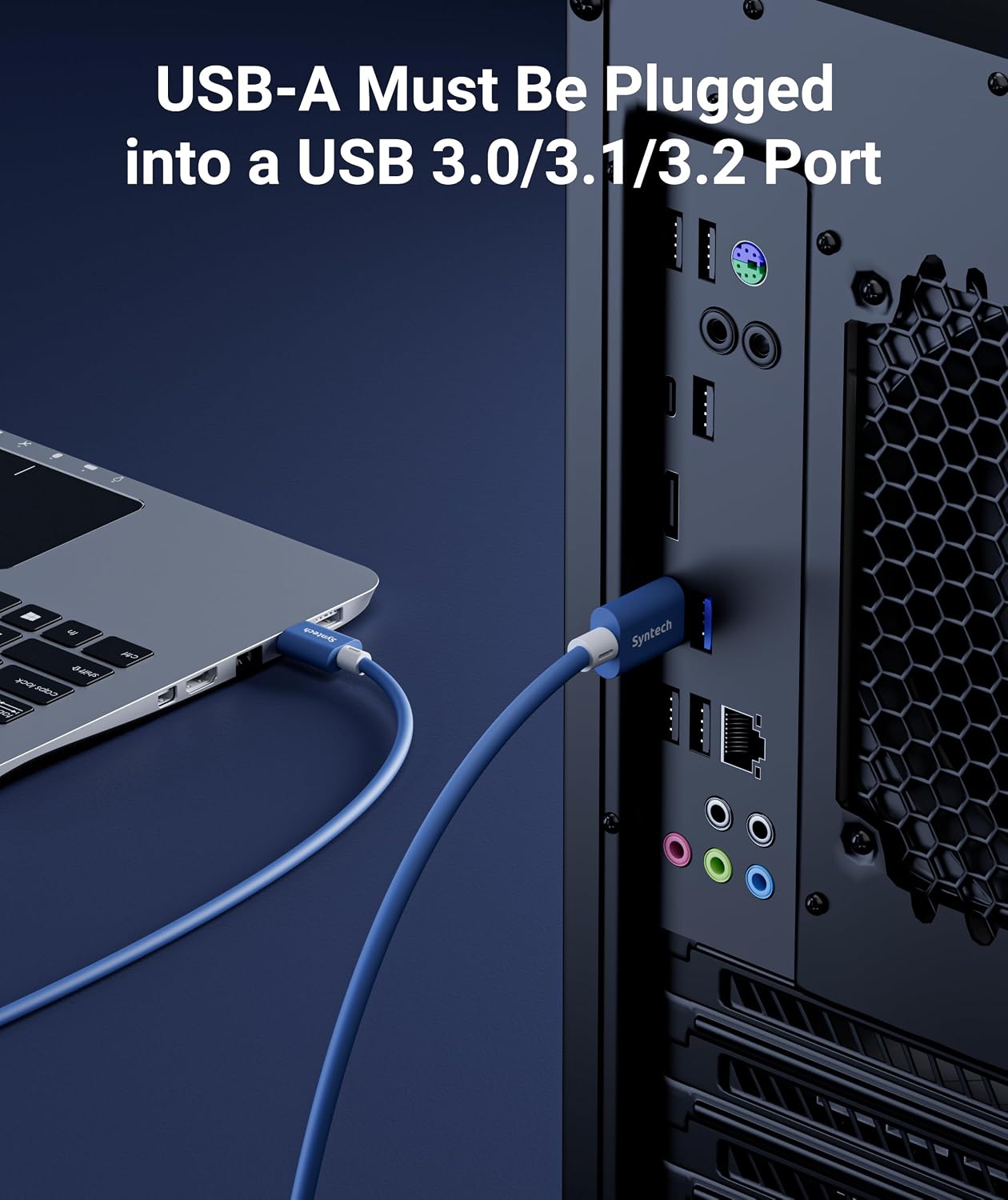 Detalle 2 de Syntech Link Cable 16 FT: USB 3.0 A to USB-C for Meta Quest 3/Quest 2 family and Pico 4
