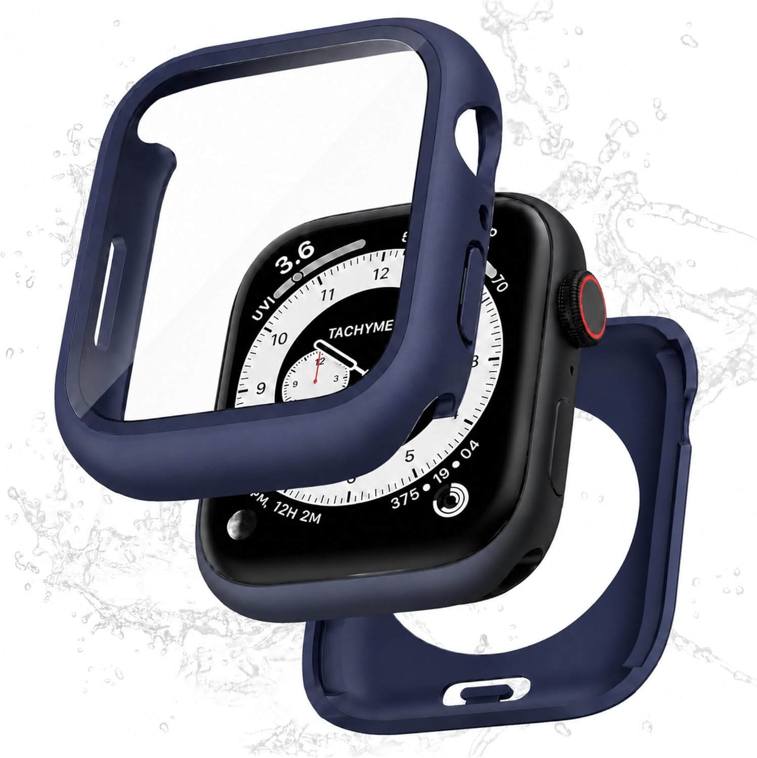 Detalle de Zumyzu 45mm Apple Watch Case for Series 9/8/7 with Tempered Glass, Blue
