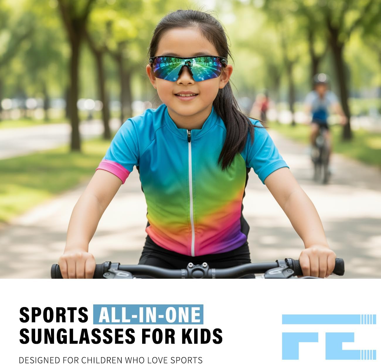 Thumbnail 1 de FEISEDY Kids Polarised Sunglasses TR90: Lightweight, Durable Sports Shades for 6–14s