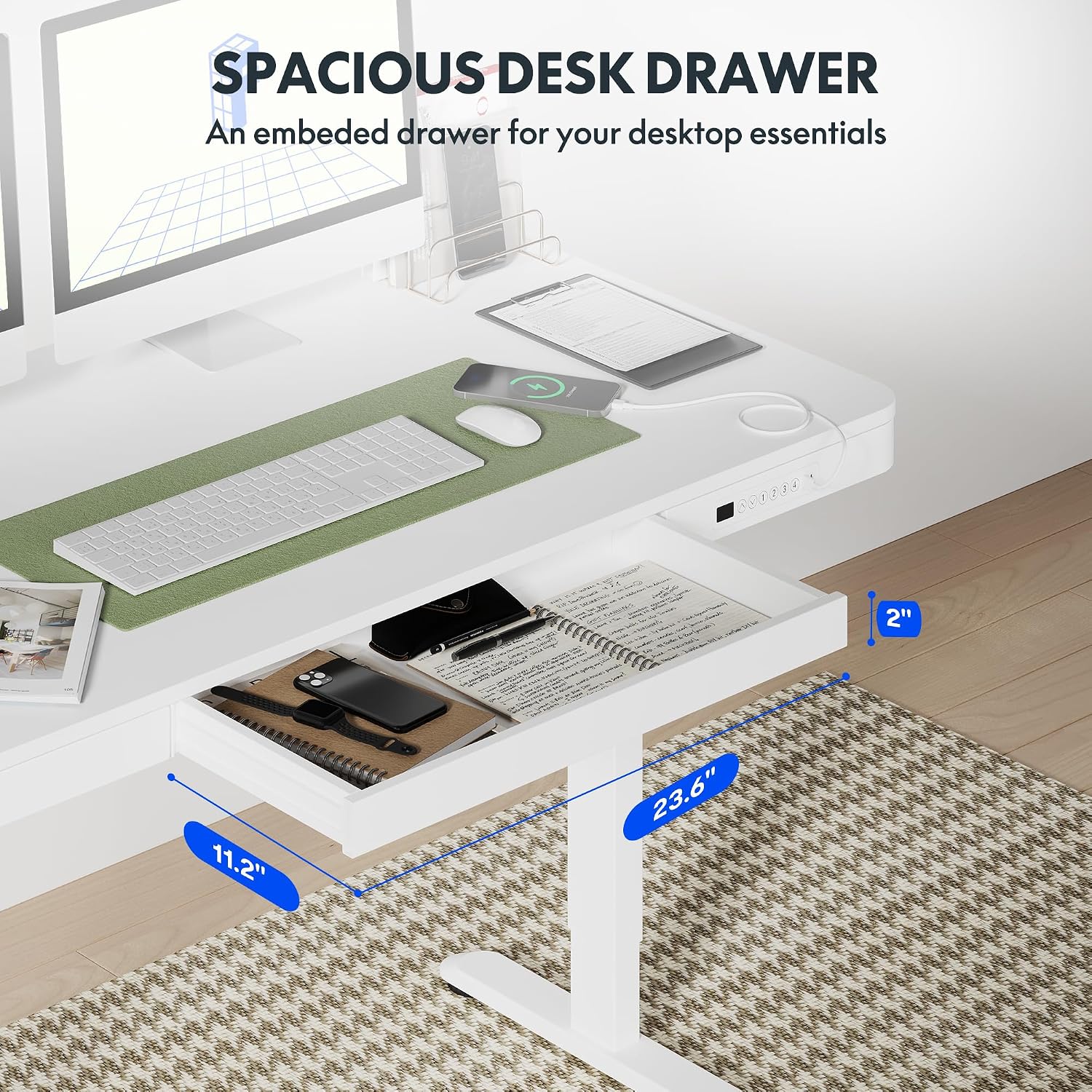 Thumbnail 5 de FLEXISPOT Comhar Q3 140×70 cm electric standing desk