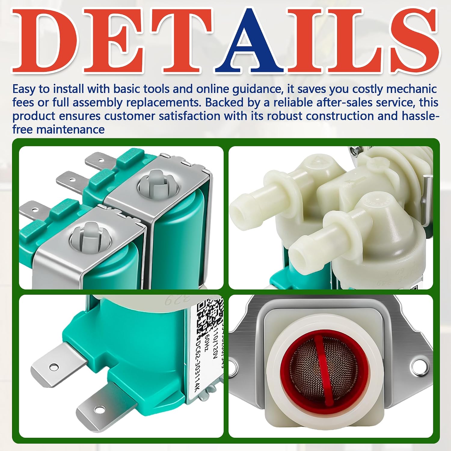 Thumbnail 6 de Bakaoof DC62-30312J & DC62-30314K Washer Water Inlet Valve Set, 2-Piece