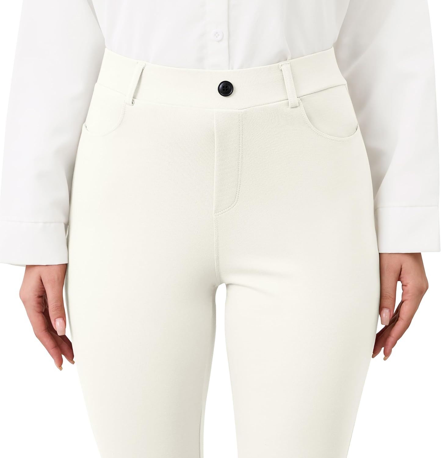 Detalle 2 de VIMPEP Women’s Classic Yoga Dress Pants 2102: High Rise Flare, Pull-On Comfort for Work and Yoga