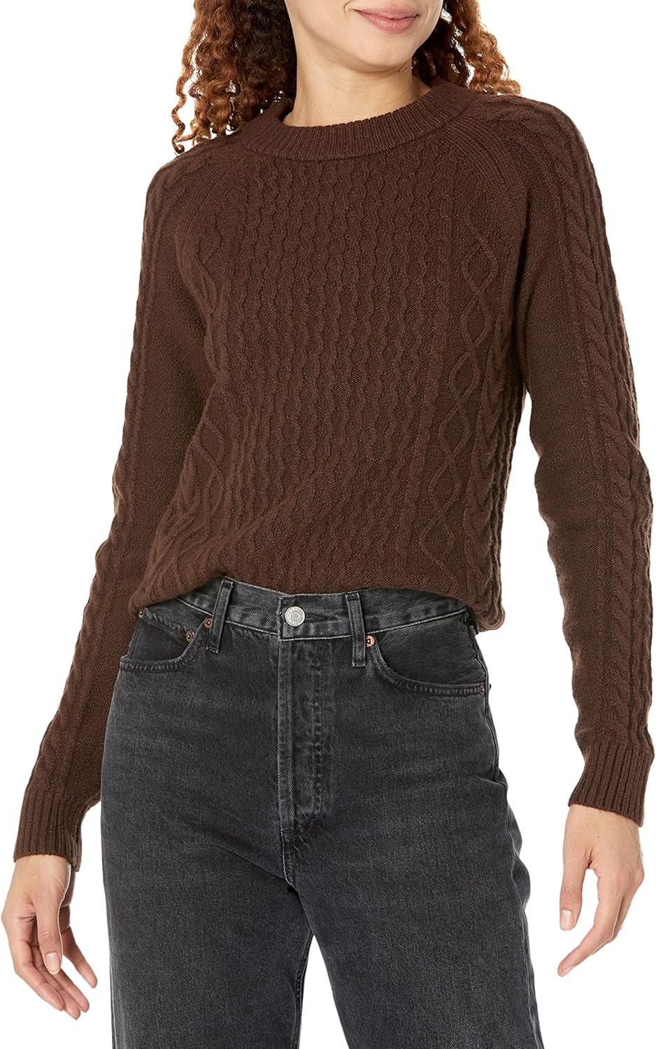 Thumbnail 5 de Damen Pullover mit Zopfmuster von Amazon Essentials – Rundhalsausschnitt & normale Passform