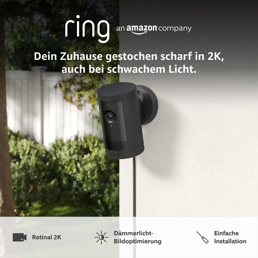Detalle de Ring Außenkamera Plus Solar – 2K-Weitwinkel, kabellose Überwachung mit Solarenergie