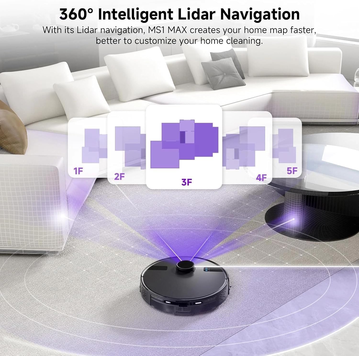 Thumbnail 3 de MONSGA MS1MAX Robot Vacuum