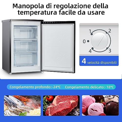 Detalle de CHiQ CSD90D4D Mini Congelatore verticale 85L: compatto, silenzioso e affidabile