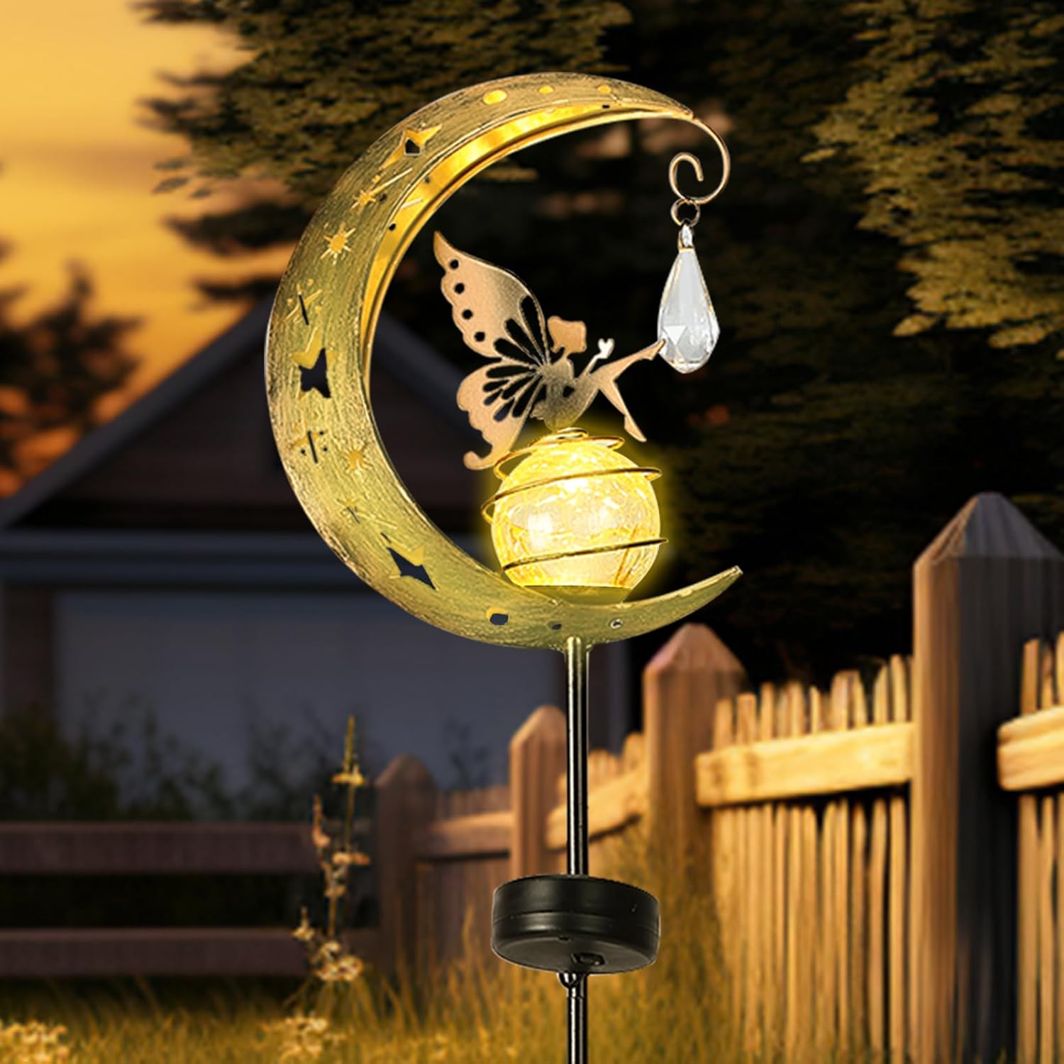 Thumbnail 5 de LOVERUIS Solar Garden Fairy Moon Lamp 7.5in