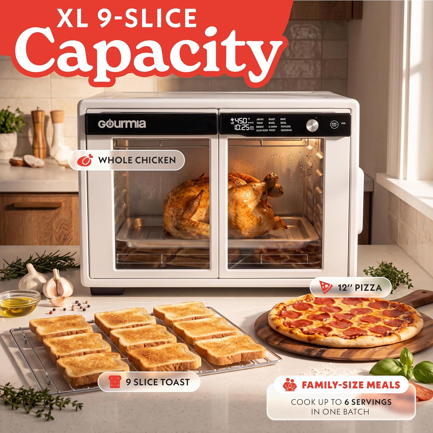 Thumbnail 5 de Gourmia French Door Air Fryer Oven 37 Qt