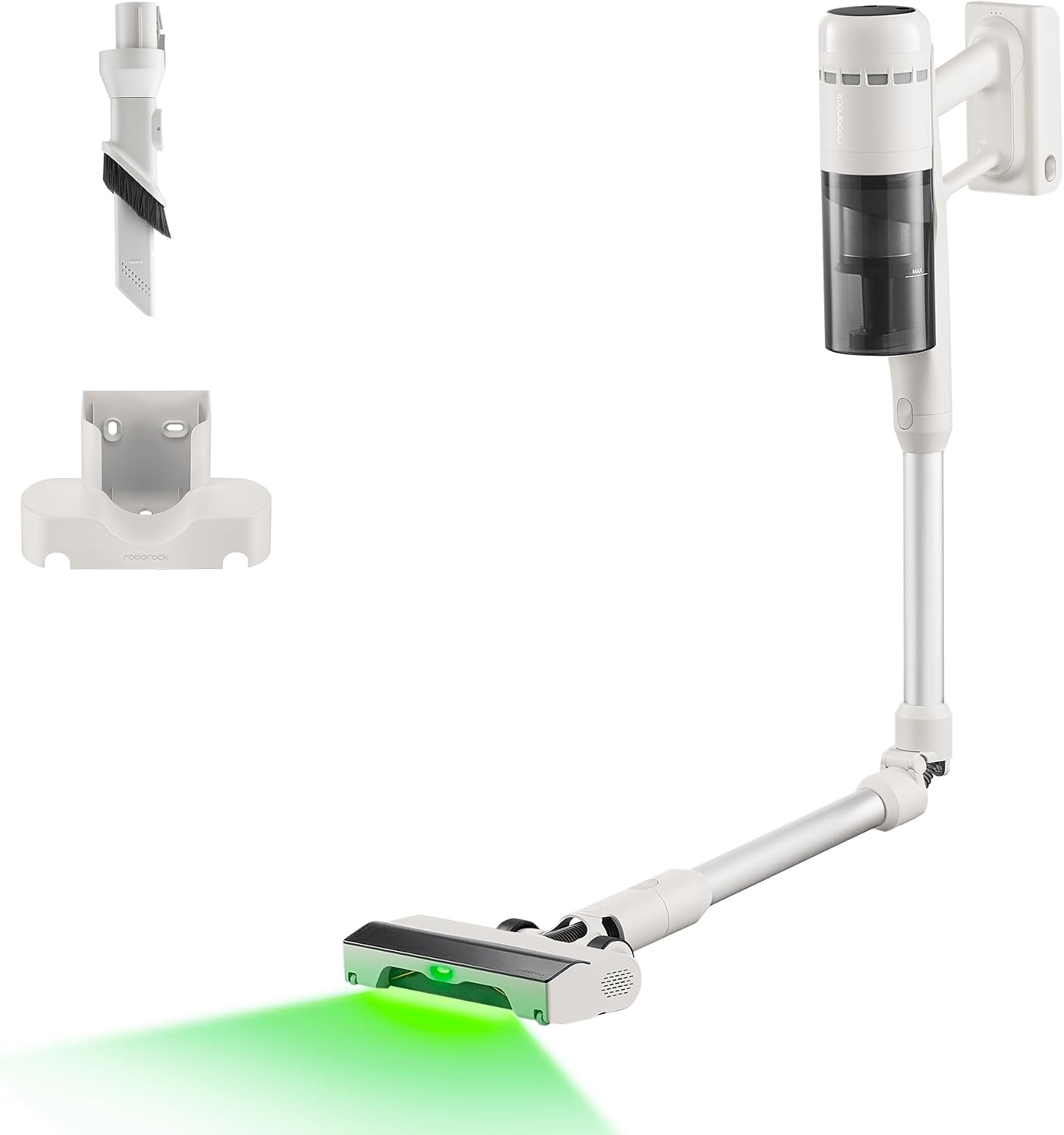 Detalle de roborock H60 Akku Staubsauger: 27000 Pa, 60 Minuten, 90° flexibler Schlauch