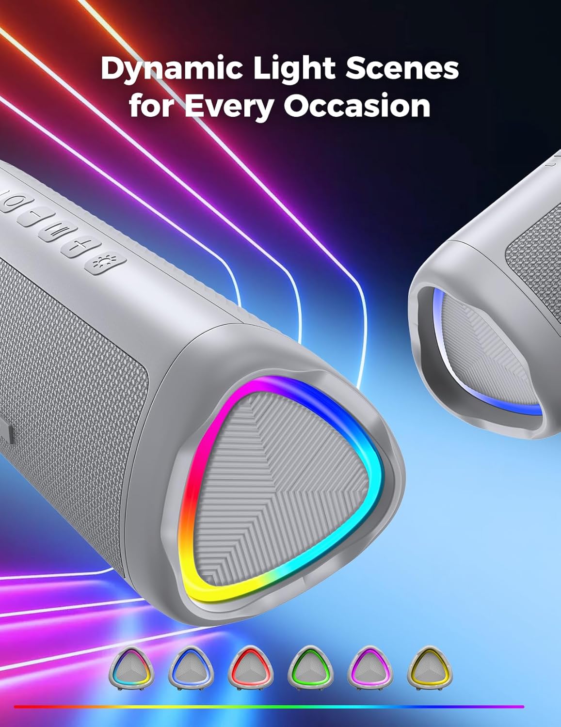 Thumbnail 2 de BolaButty Bluetooth Speaker Portable Wireless – IPX5, 20H Playtime, BT5.3, Dual Connectivity (Grey)