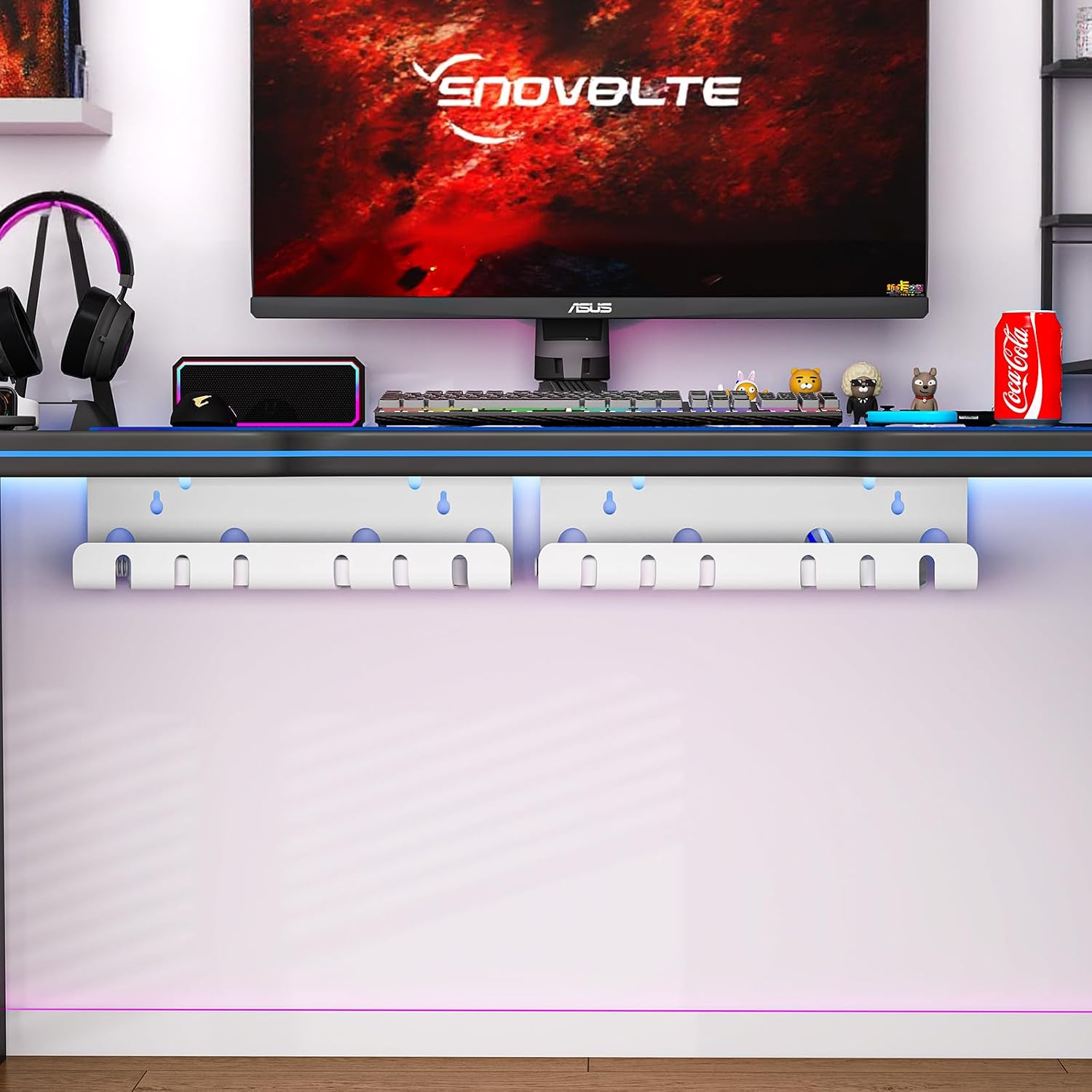Detalle de StowBin Canalina per cavi da scrivania in acciaio inox, kit 2 pezzi