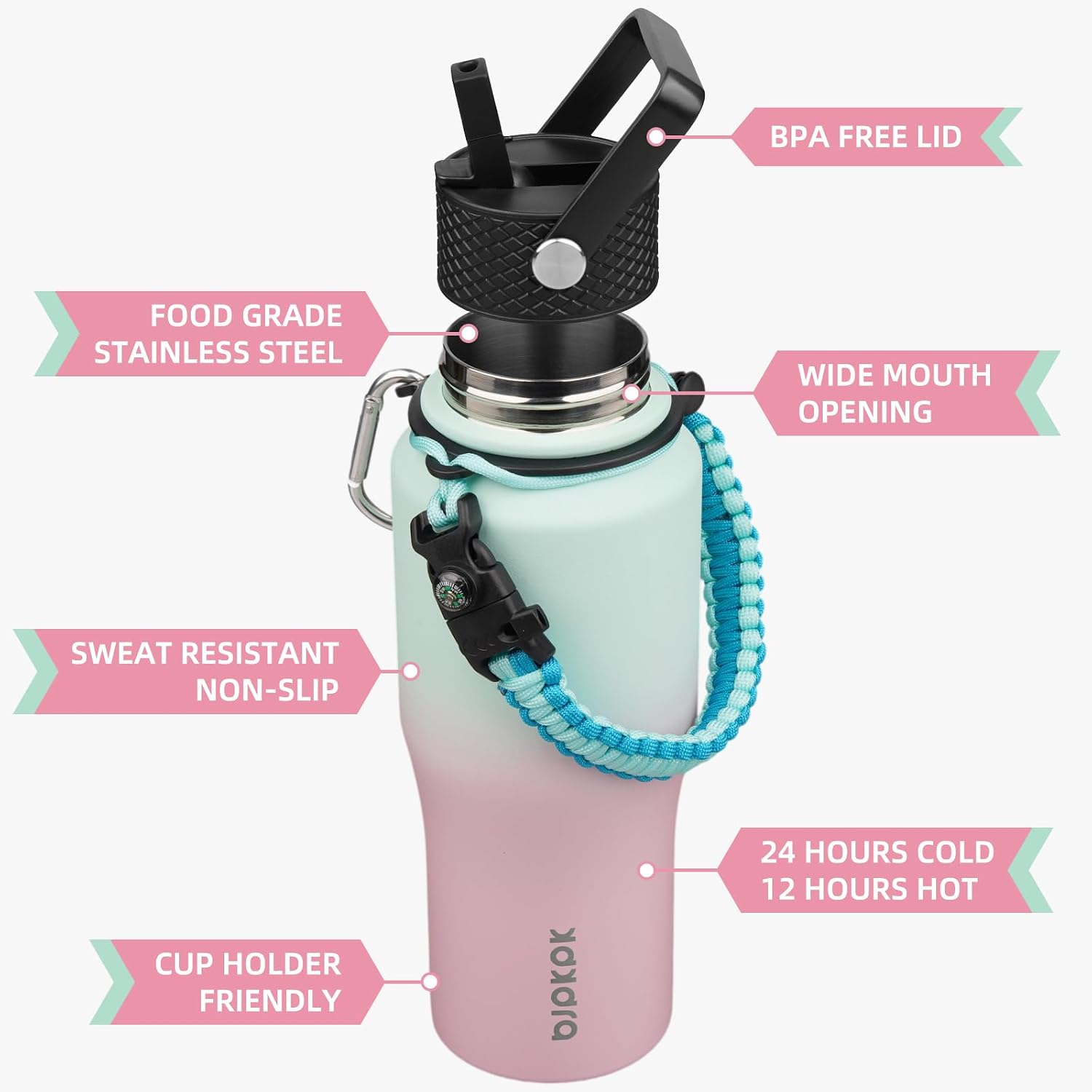 Detalle de BJPKPK Insulated Water Bottle, 23 oz