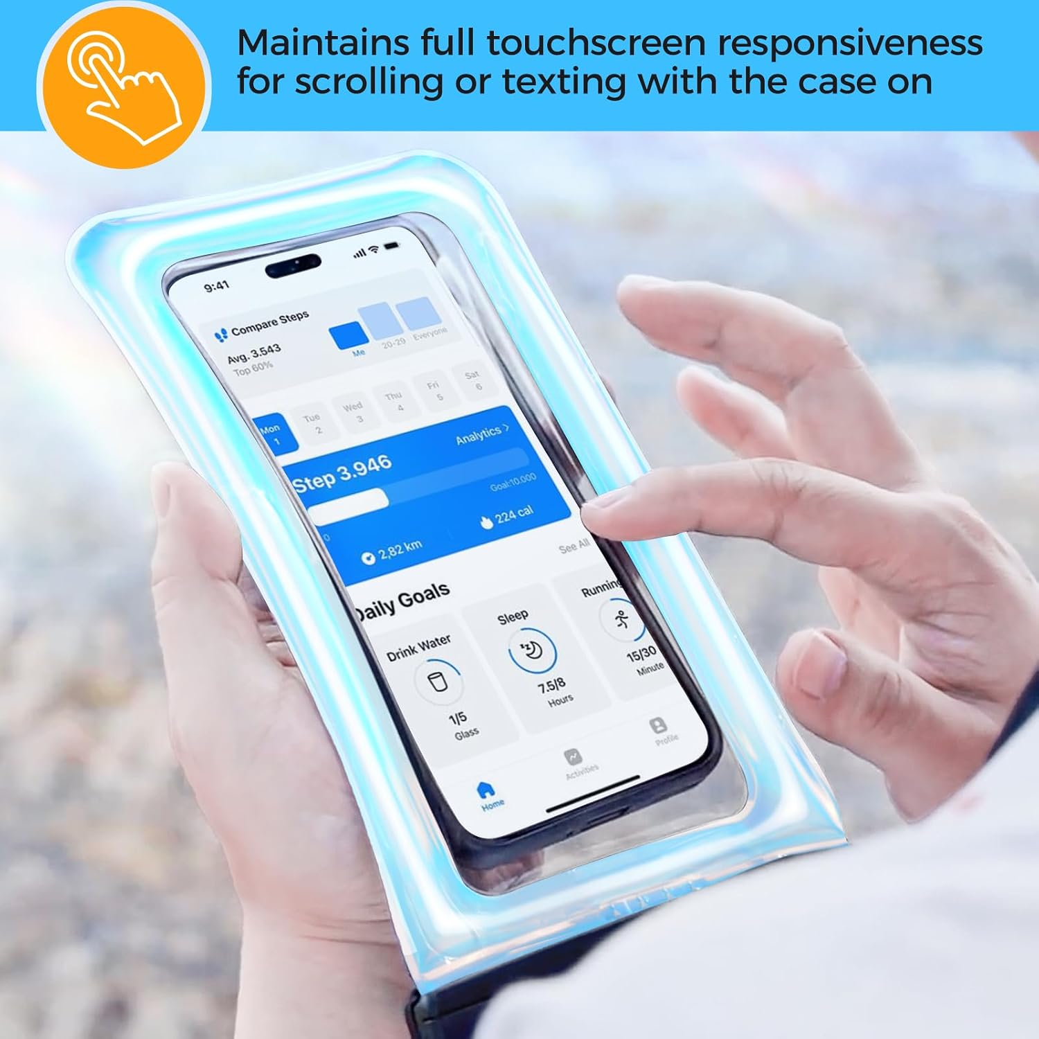 Detalle 2 de ProCase Floating Waterproof Phone Pouch 7"
